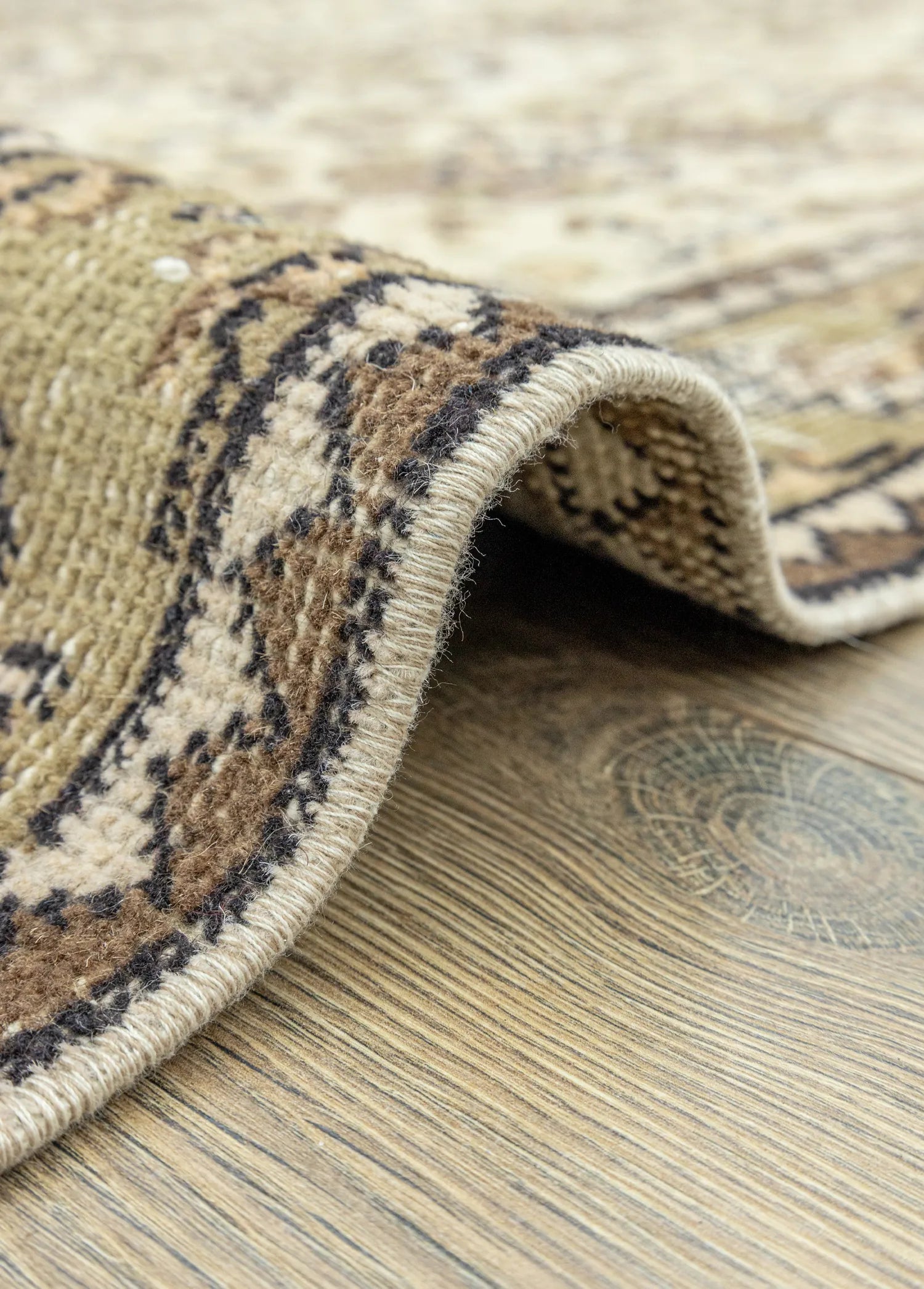 Soho Antiq-Fida Natural El Dokuma Vintage Halı 113x202 Cm-5-Milagron.com