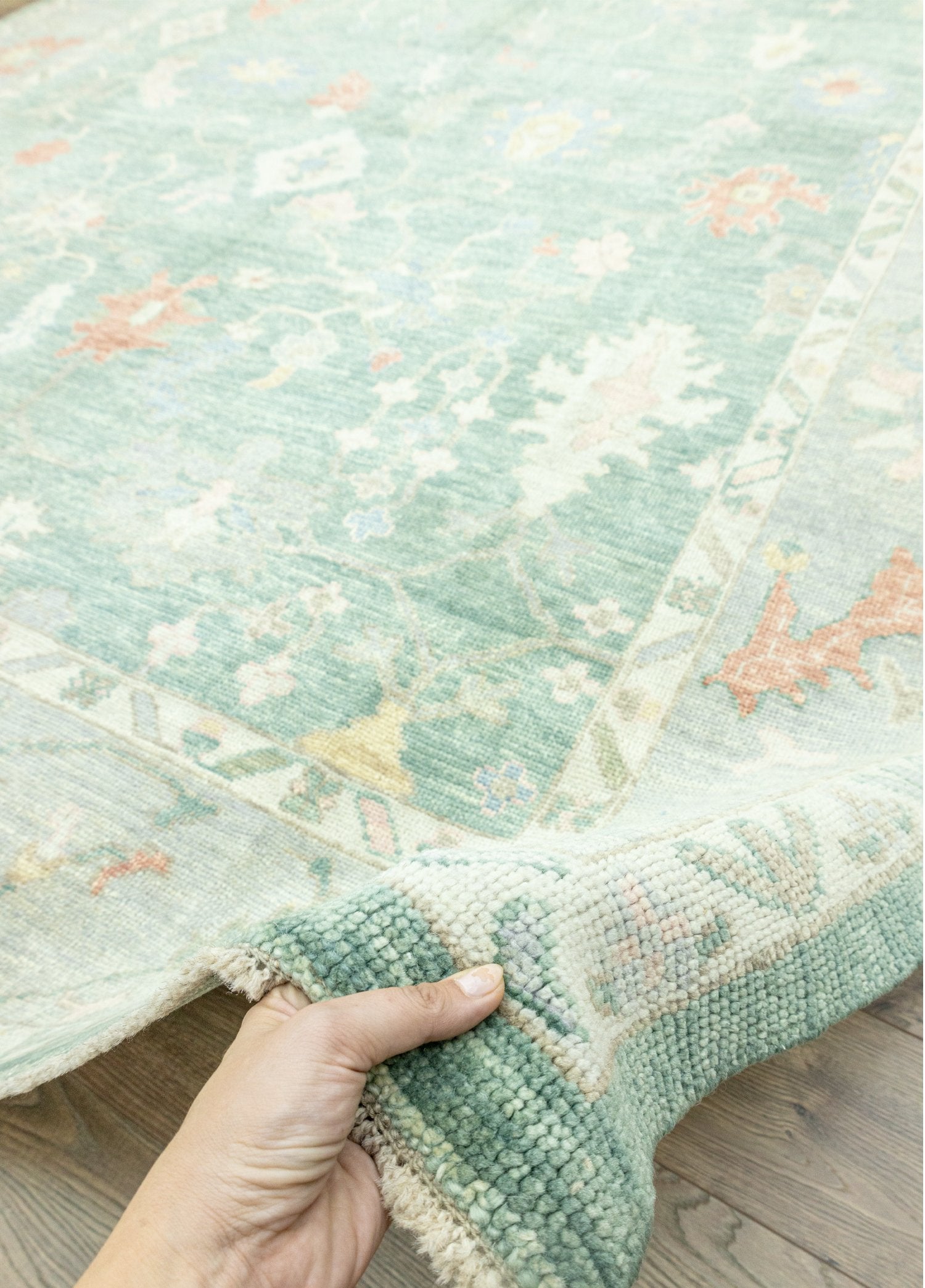 Soho Antiq-Firuze El Dokuma Yün Uşak Halısı 309x419 Cm-Halı-5-Milagron.com