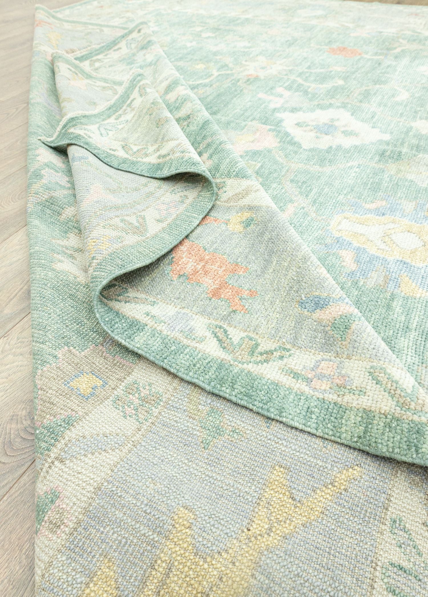 Soho Antiq-Firuze El Dokuma Yün Uşak Halısı 309x419 Cm-Halı-7-Milagron.com