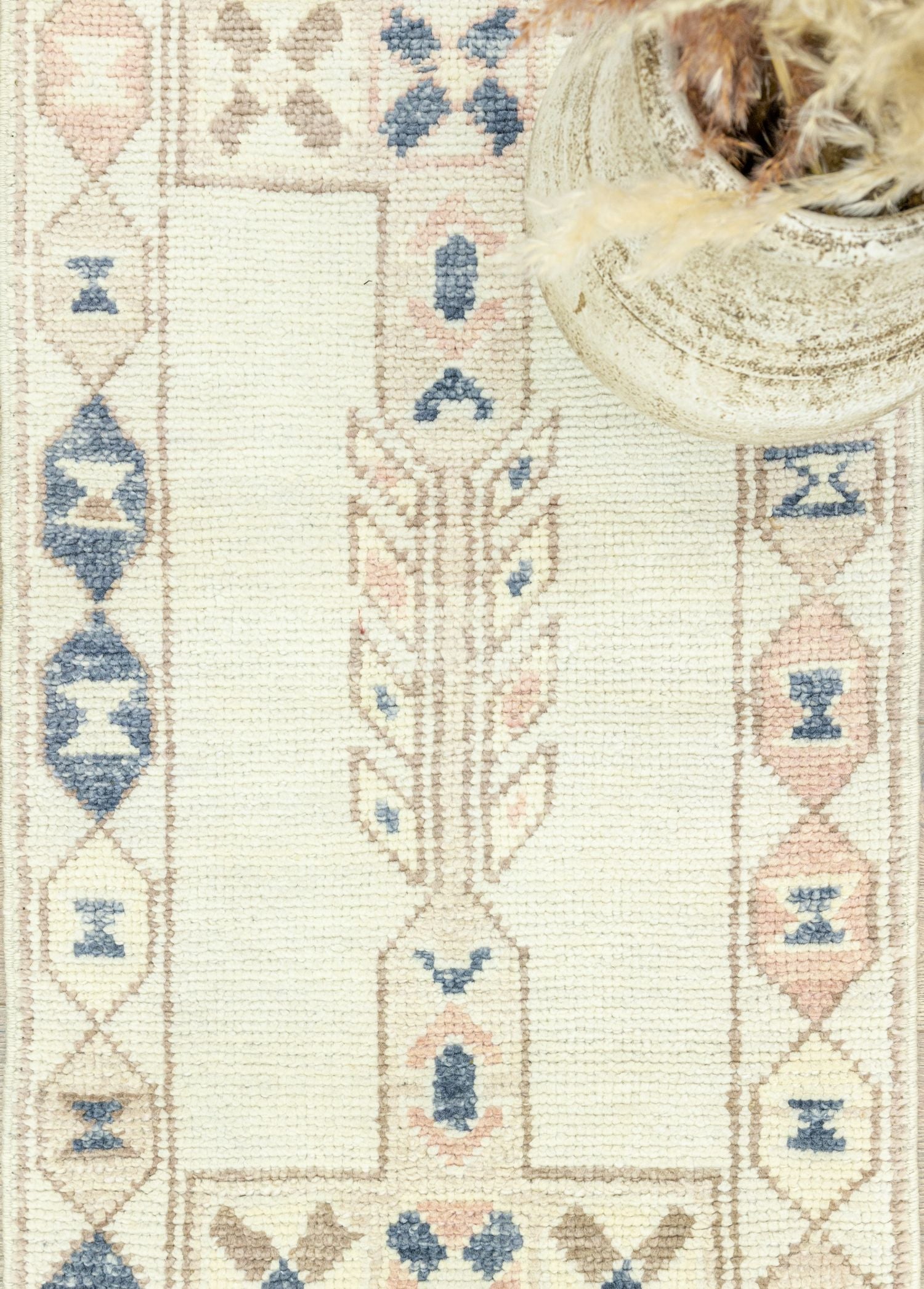 Soho Antiq-Geray İlkel Desenli Uşak Yolluk 57x189 Cm-Halı-3-Milagron.com