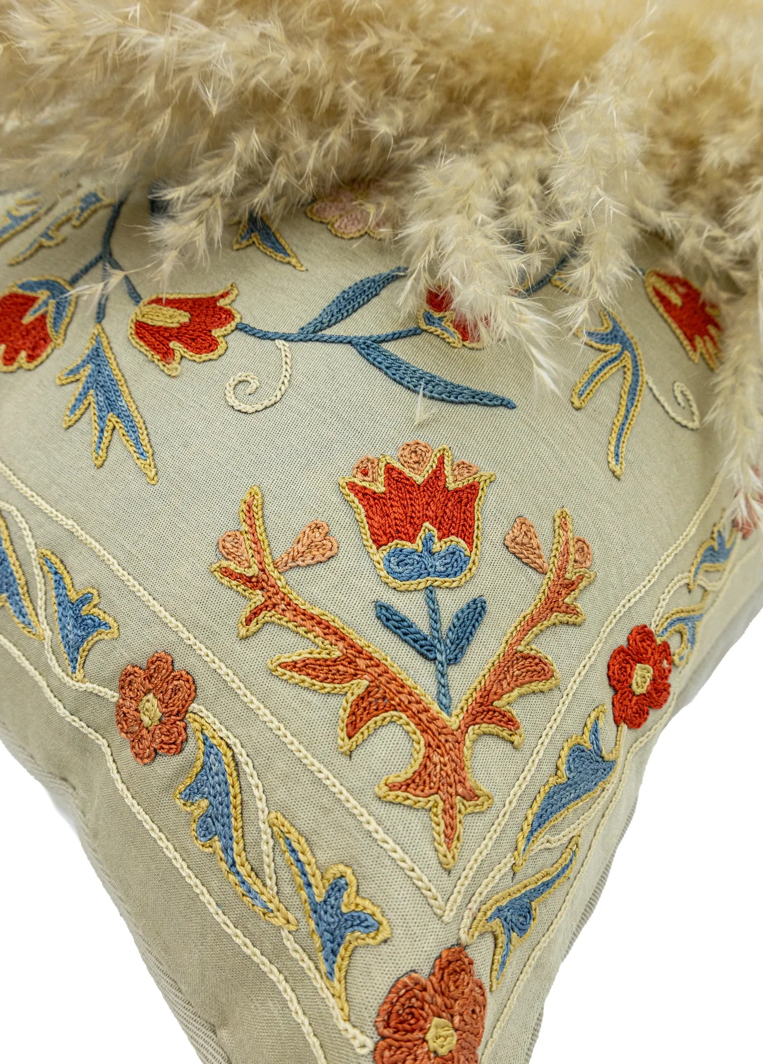 Soho Antiq-Gizel Floral Tasarımlı Kırlent 50x50 Cm-4-Milagron.com