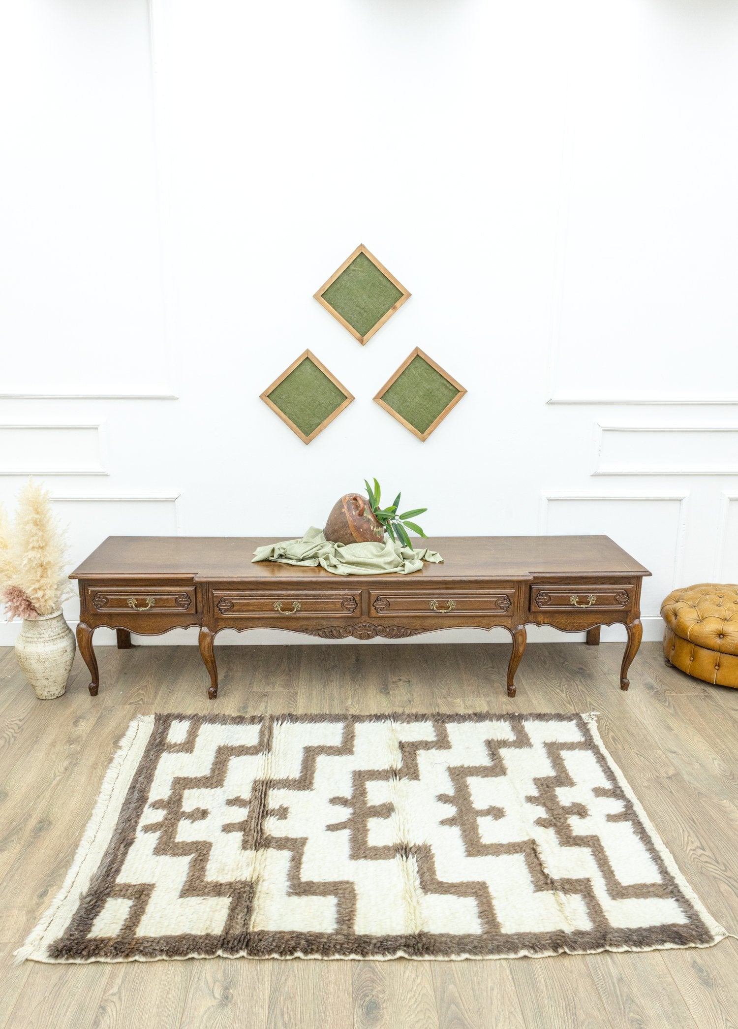 Soho Antiq-Gulivand Merdiven Desenli Tiftik Halı 115x162 Cm-Halı-2-Milagron.com