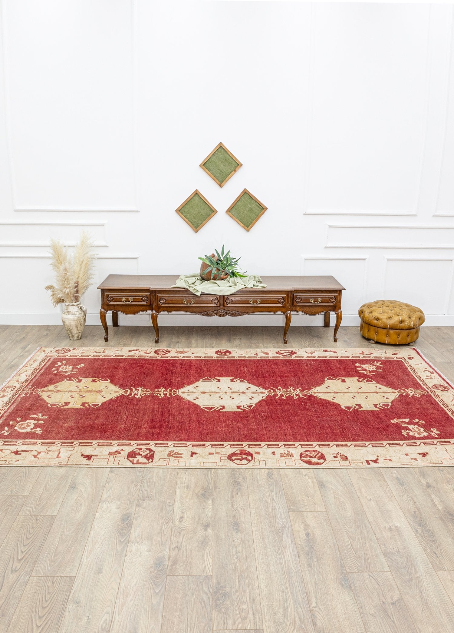 Soho Antiq-Halia Kırmızı Vintage Yün Halı 191x349 Cm-Halı-2-Milagron.com