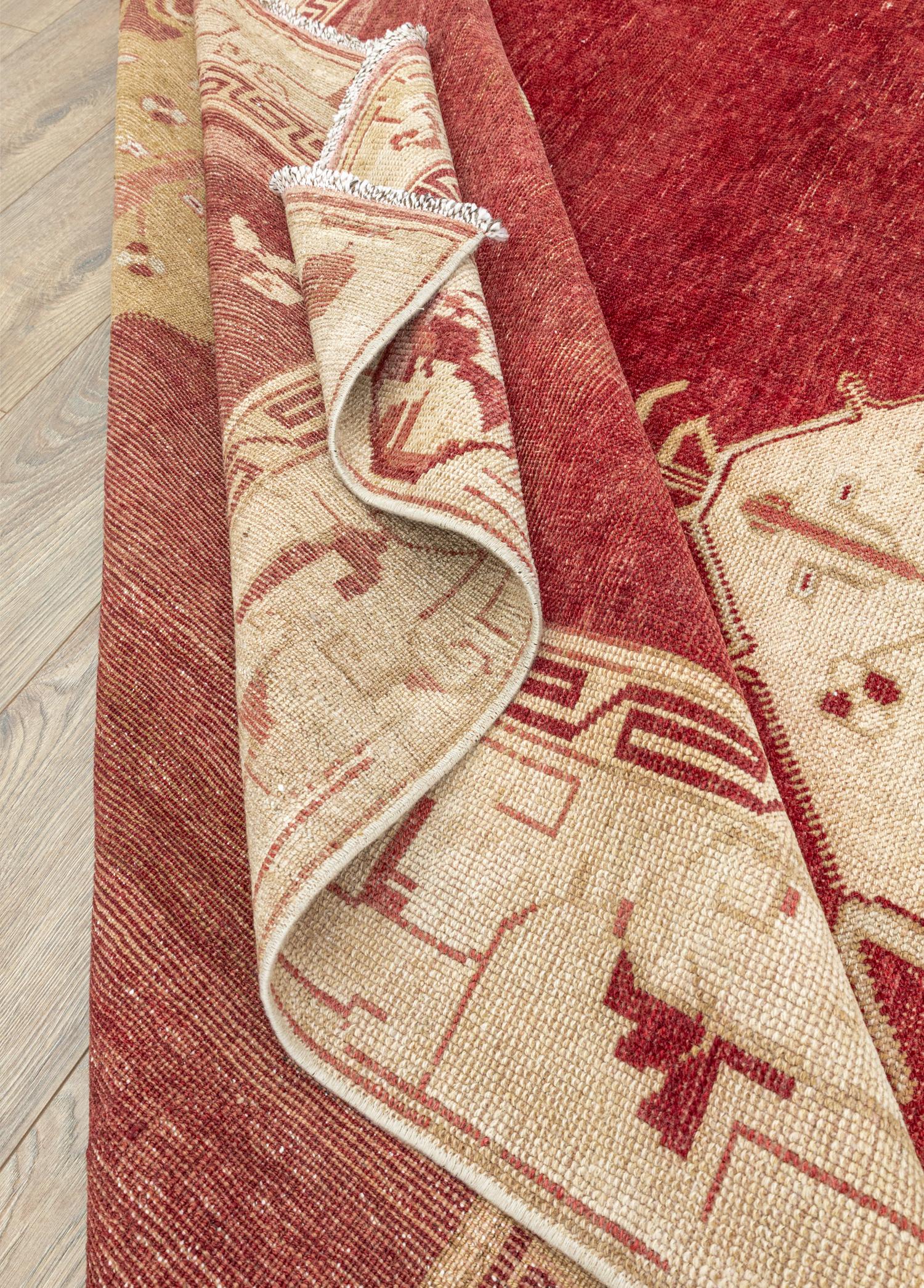 Soho Antiq-Halia Kırmızı Vintage Yün Halı 191x349 Cm-Halı-6-Milagron.com