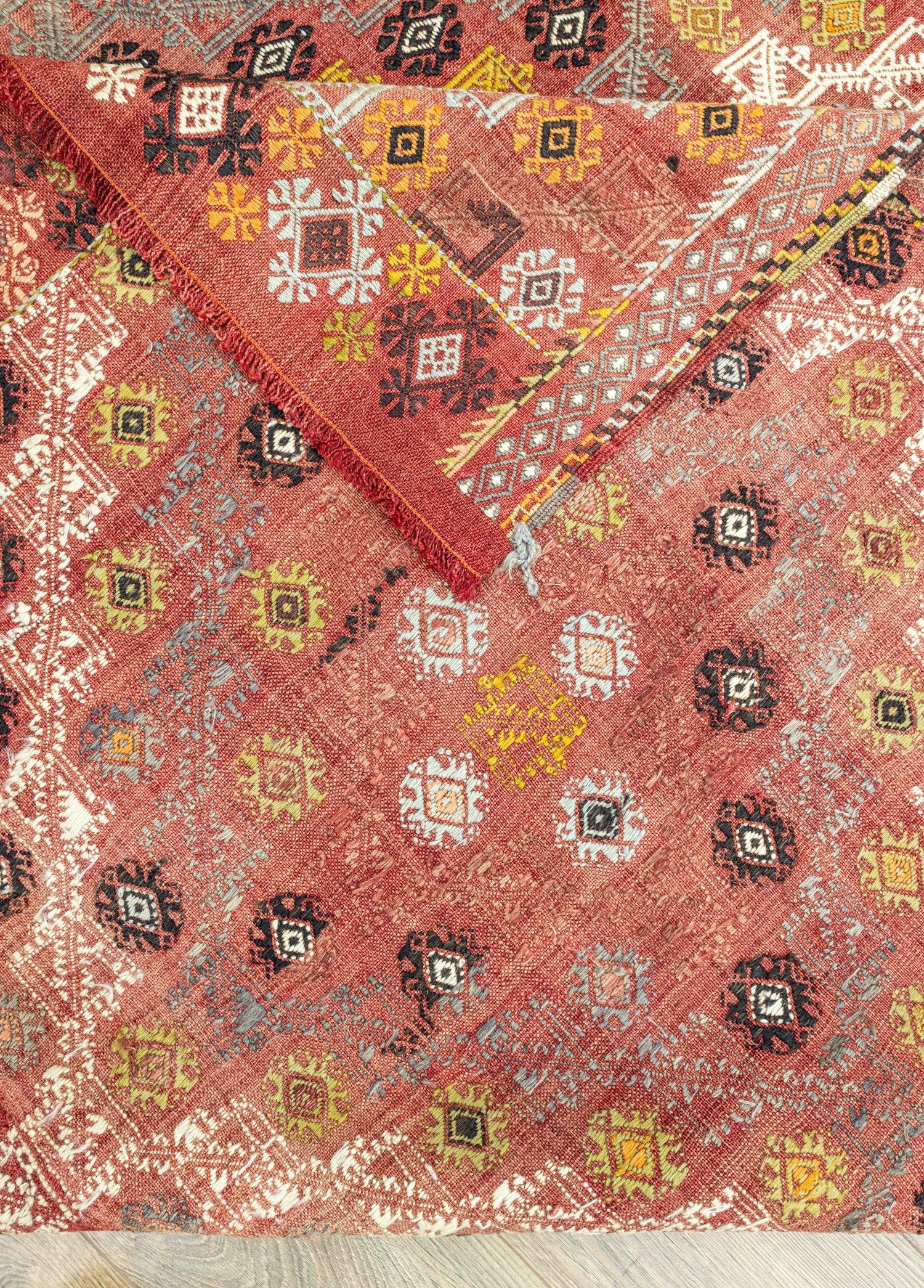 Soho Antiq-Hamed çift Kanat El Dokuma Cicim Kilim 182x297 Cm-Halı-6-Milagron.com