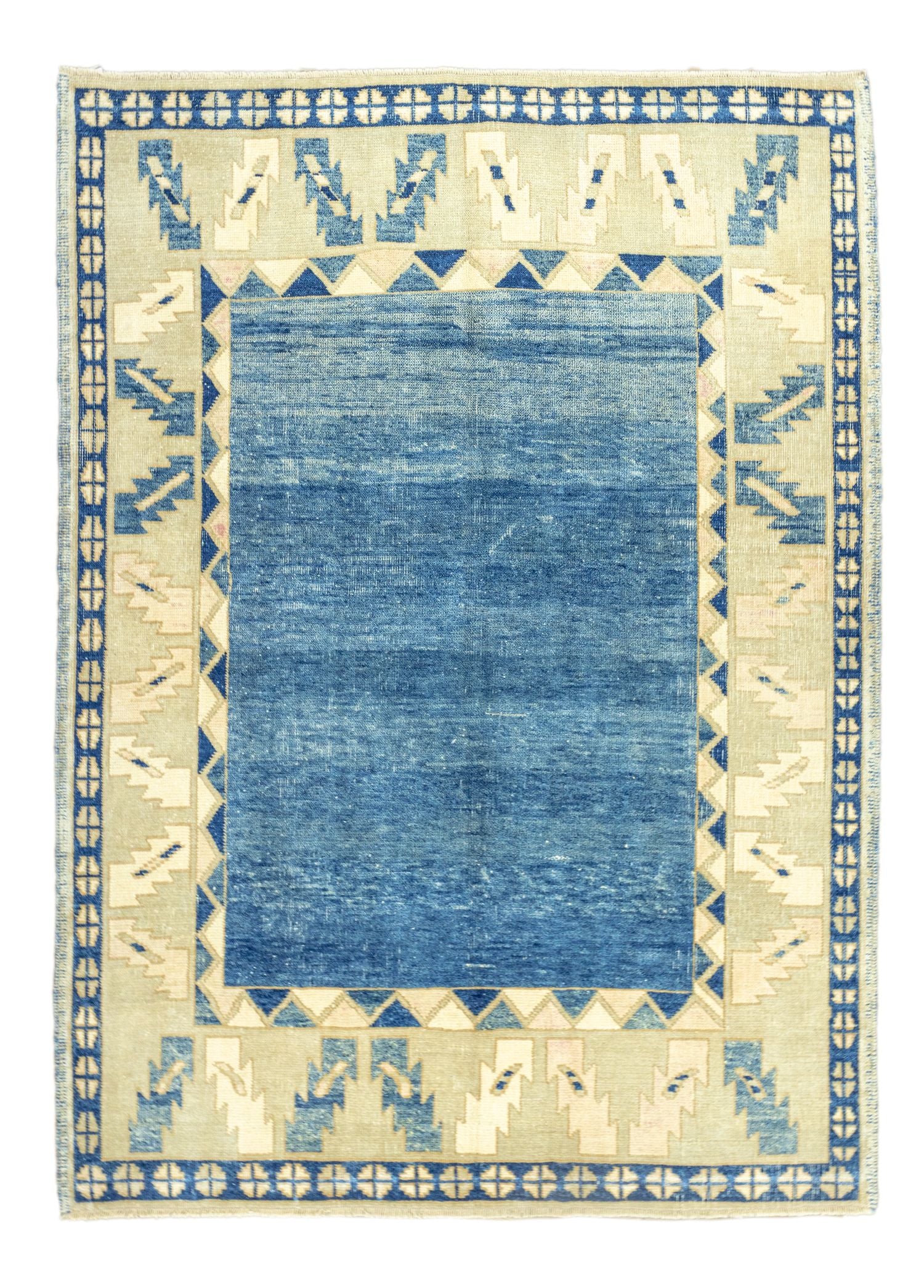 Soho Antiq-Hilda El Dokuma Kök Boya Halı 154x200 Cm-Halı-1-Milagron.com