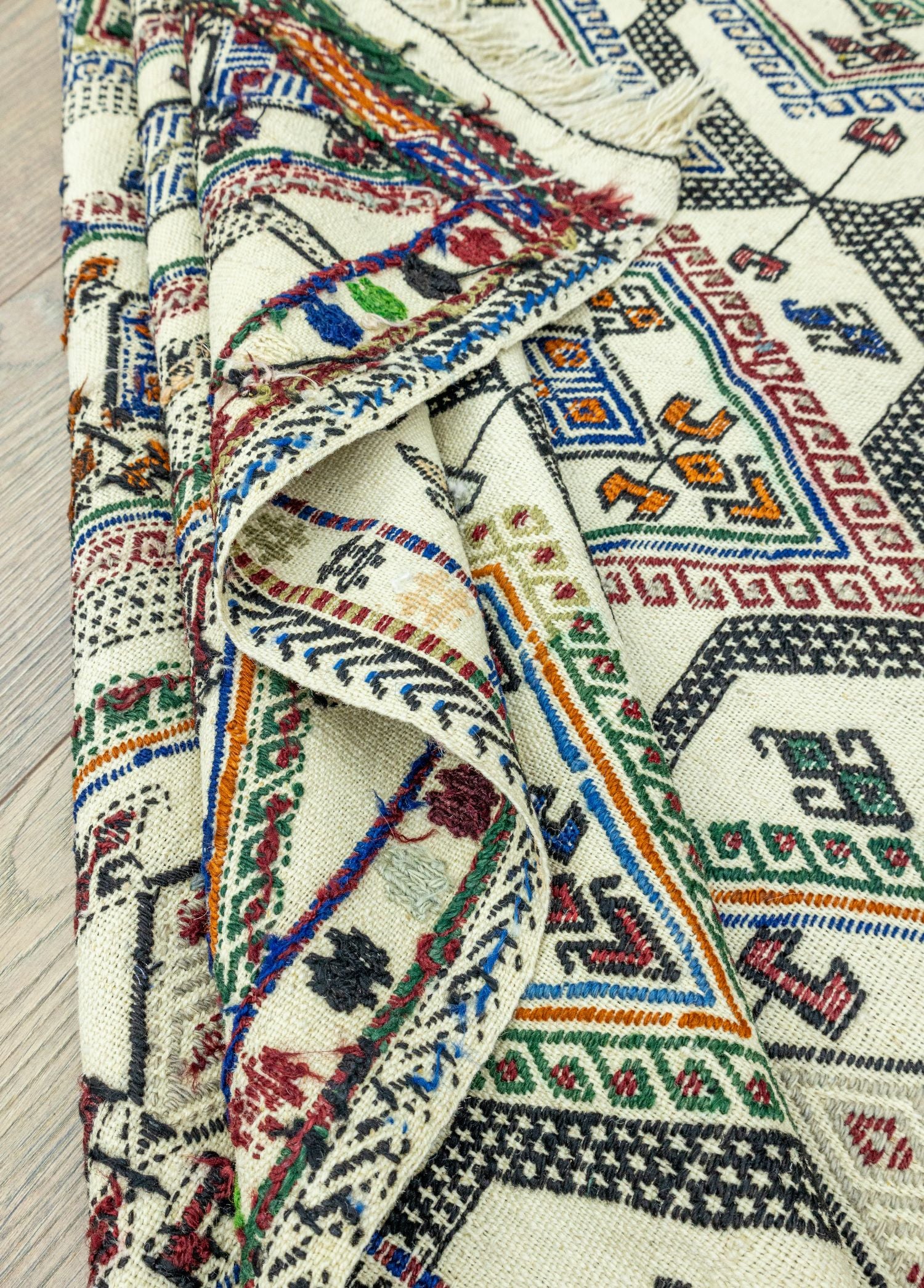 Soho Antiq-Humeyn Geometrik Tasarımlı Yün Kilim 131x157 Cm-Kilim-6-Milagron.com