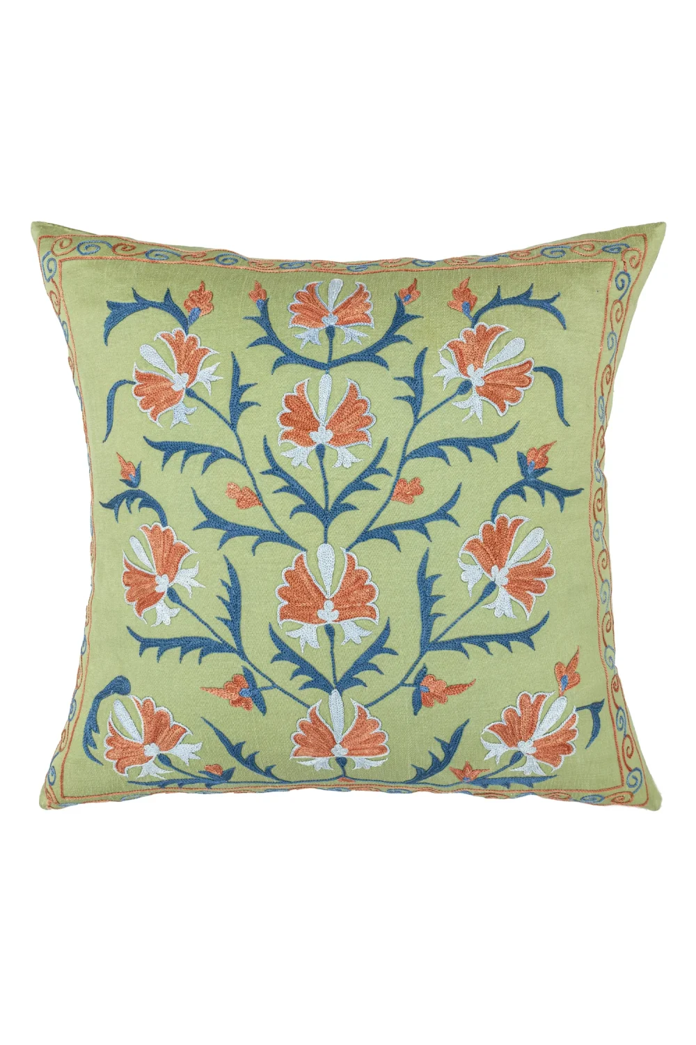 Soho Antiq-Ildır çiçekli El Yapımı Kırlent 50x50 Cm-Kırlent-1-Milagron.com