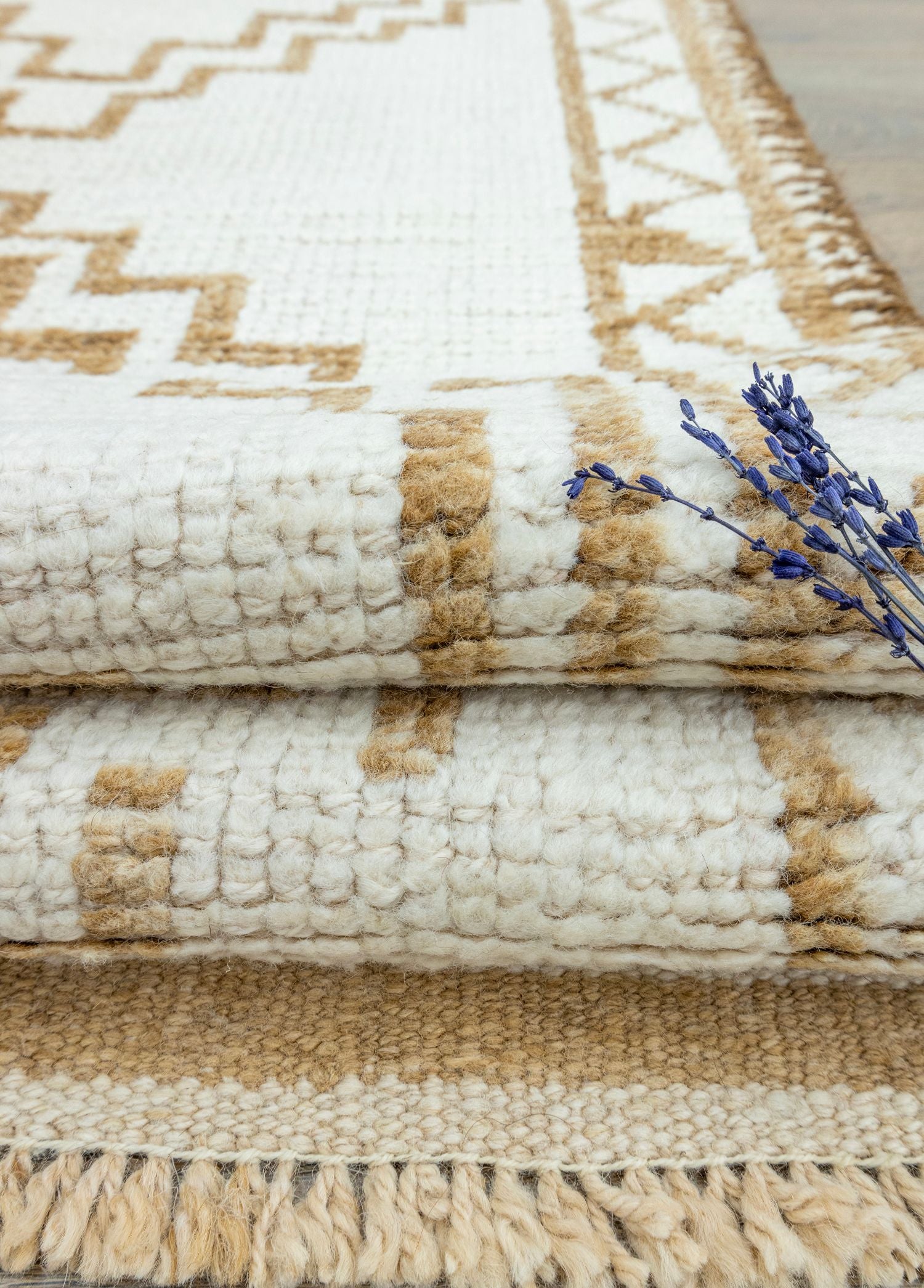 Soho Antiq-Ilgar Natural Renkli El Dokuma Yün Herki Yolluk 91x393 Cm-Halı-4-Milagron.com