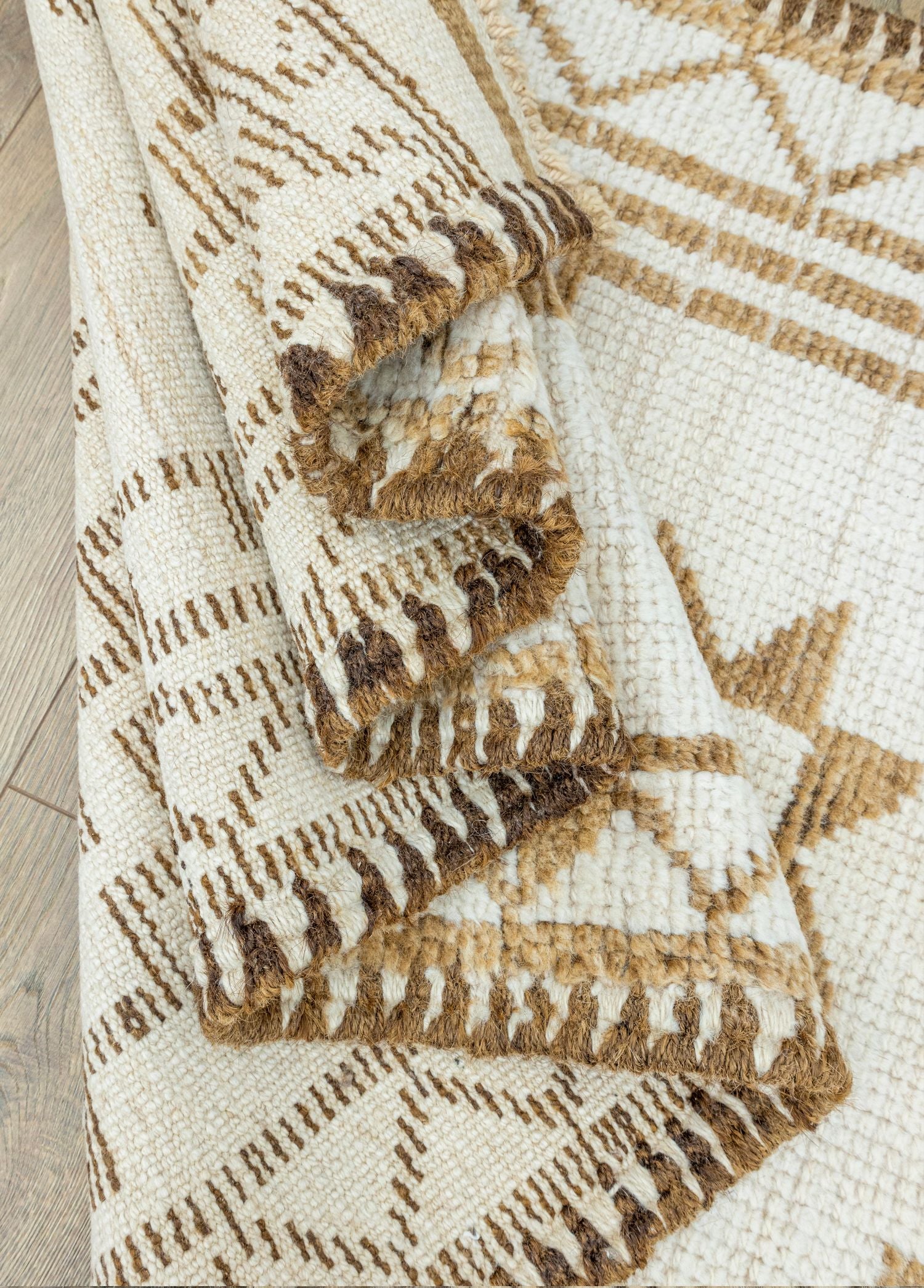 Soho Antiq-Ilgar Natural Renkli El Dokuma Yün Herki Yolluk 91x393 Cm-Halı-6-Milagron.com