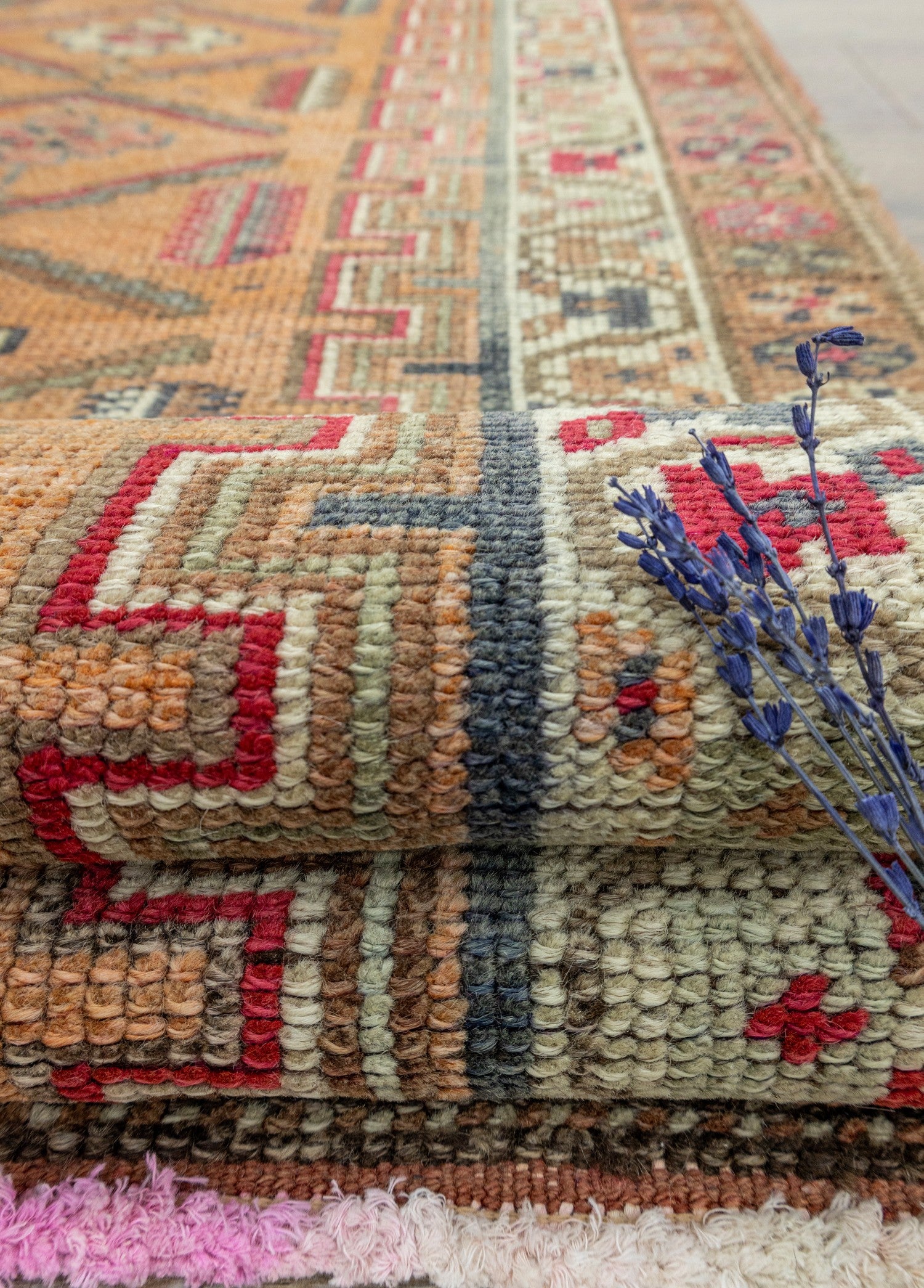 Soho Antiq-Jajil Bohem Tasarımlı Renkli Herki Yolluk 88x367 Cm-Halı-4-Milagron.com