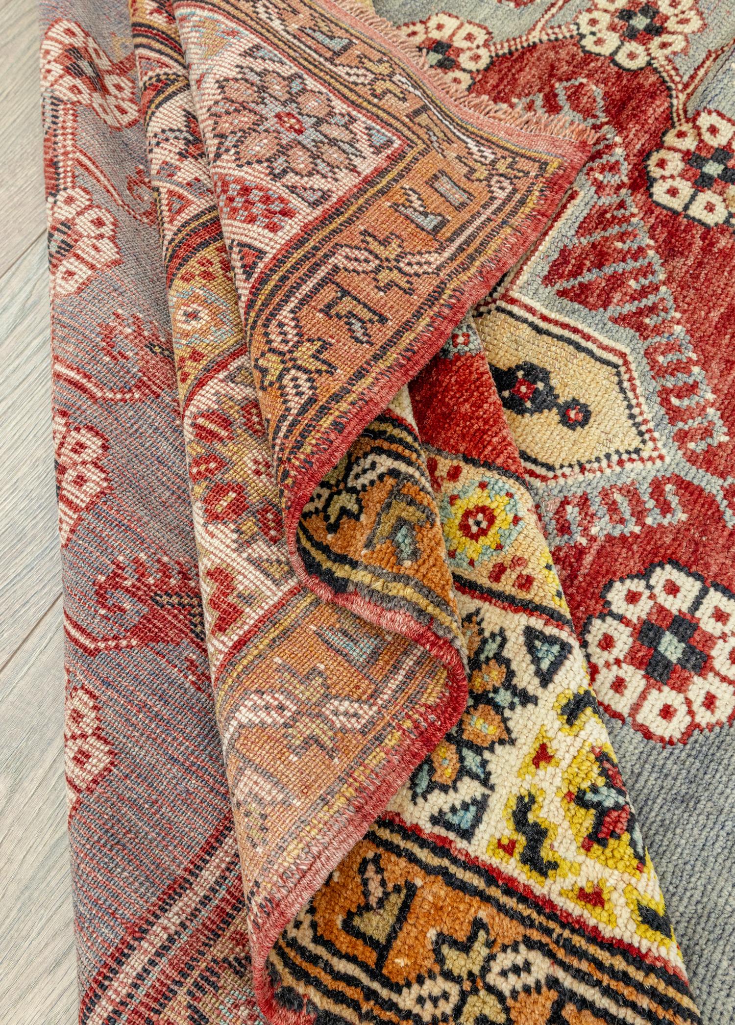 Soho Antiq-Jajil Geometrik Desenli El Dokuma Köy Halısı 158x200 Cm-Halı-4-Milagron.com