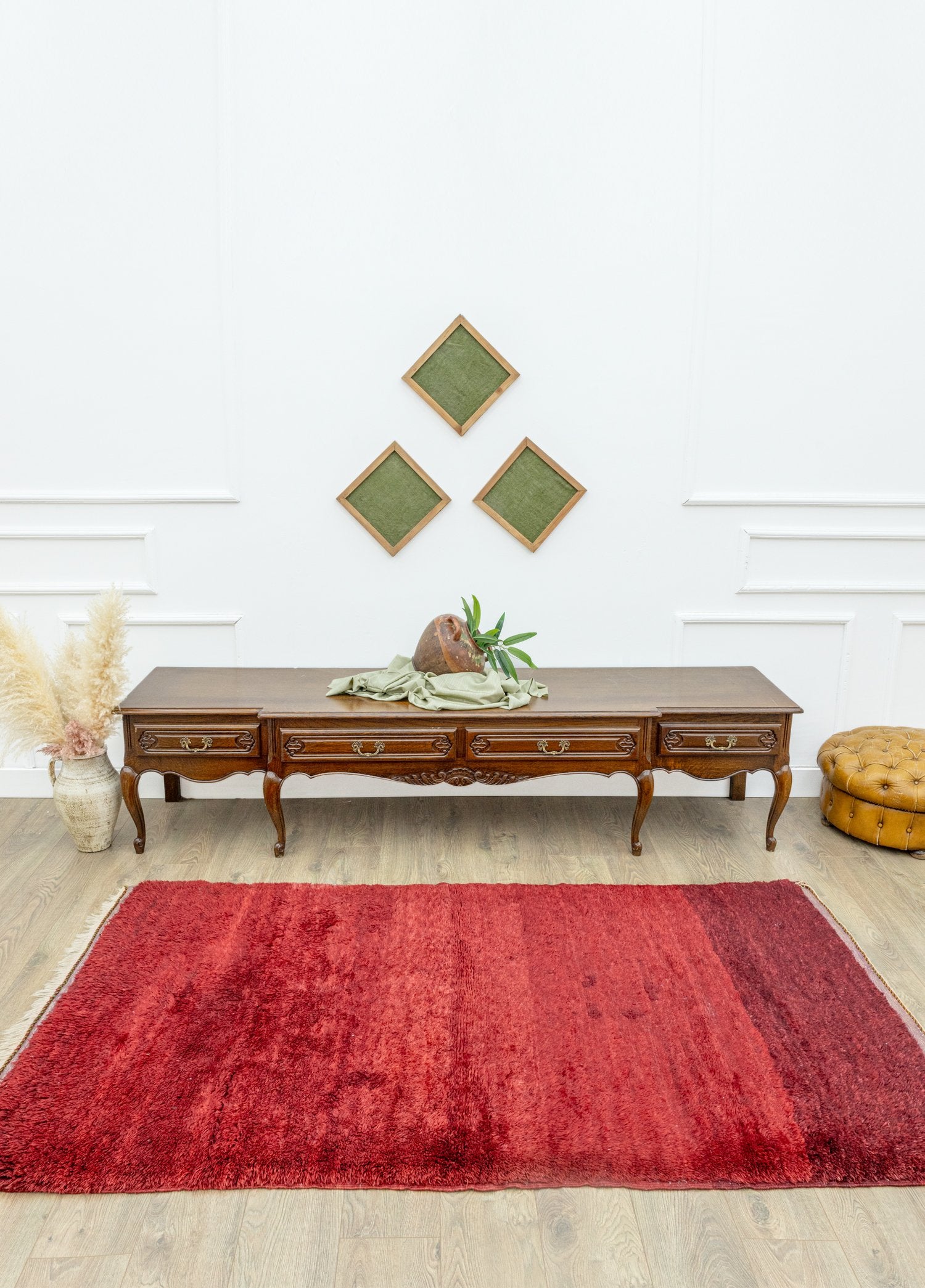 Soho Antiq-Jesse El Dokuma Kırmızı Tülü Halı 127x218 Cm-Halı-2-Milagron.com