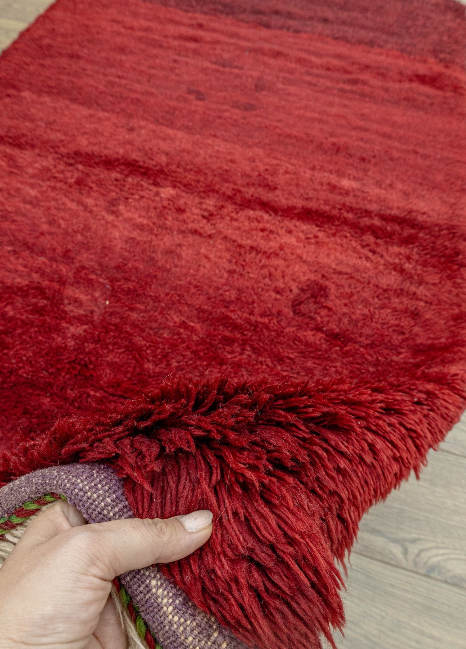 Soho Antiq-Jesse El Dokuma Kırmızı Tülü Halı 127x218 Cm-Halı-4-Milagron.com