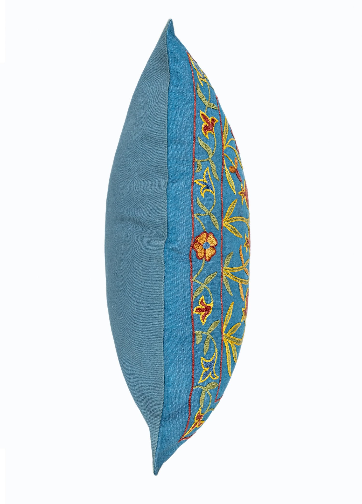 Soho Antiq-Jesse İpek İşlemeli El Yapımı Suzani Kırlent 50x50 Cm-Kırlent-5-Milagron.com