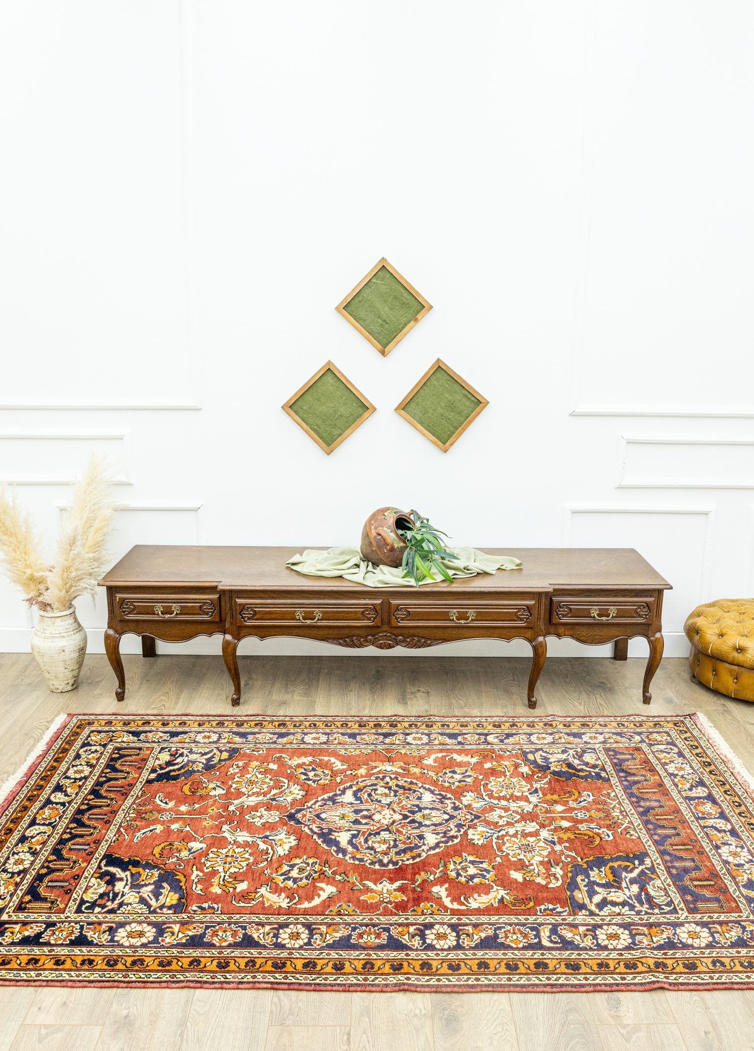 Soho Antiq-Kazvin Floral Desenli Yün Halı 143x250 Cm-Halı-2-Milagron.com