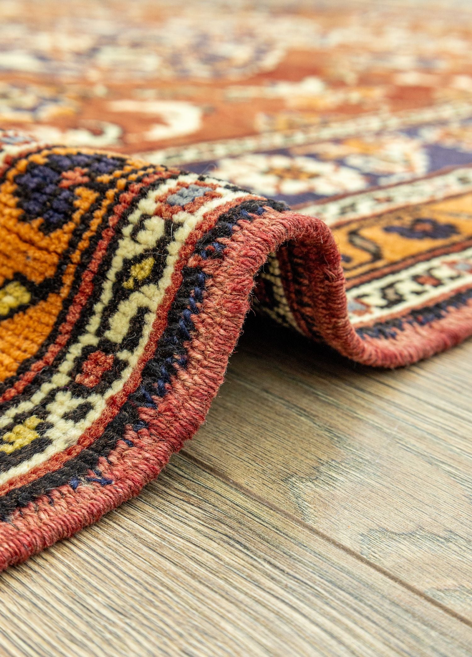 Soho Antiq-Kazvin Floral Desenli Yün Halı 143x250 Cm-Halı-5-Milagron.com