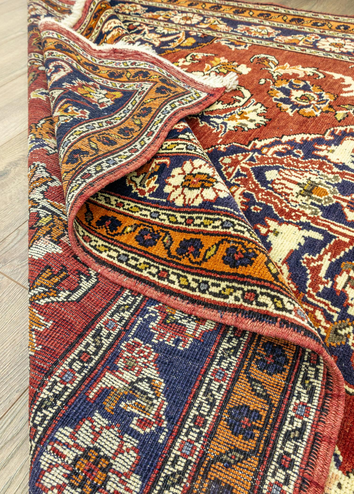 Soho Antiq-Kazvin Floral Desenli Yün Halı 143x250 Cm-Halı-6-Milagron.com