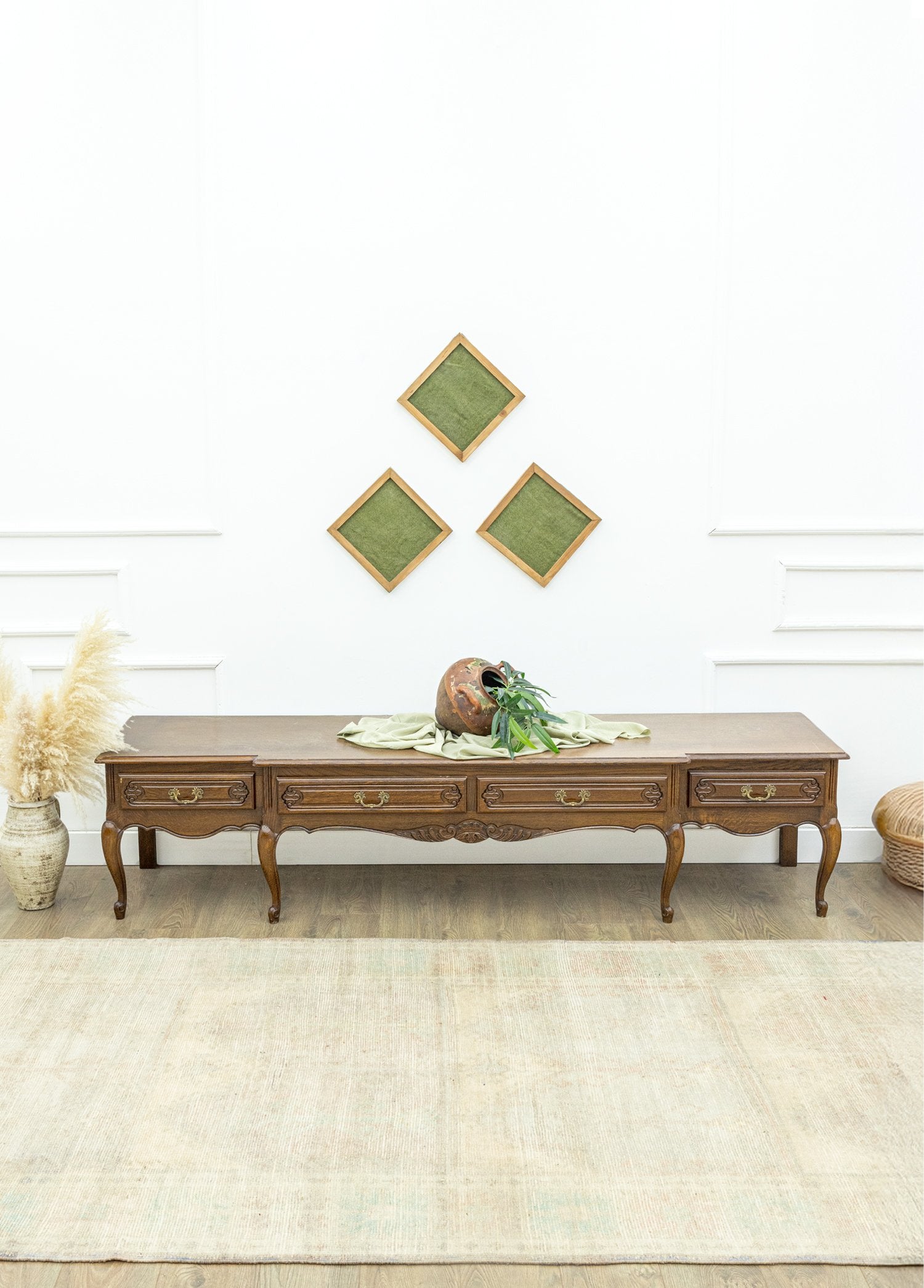 Soho Antiq-Kerec Pastel El Dokuma Halı 157x349 Cm-Halı-2-Milagron.com