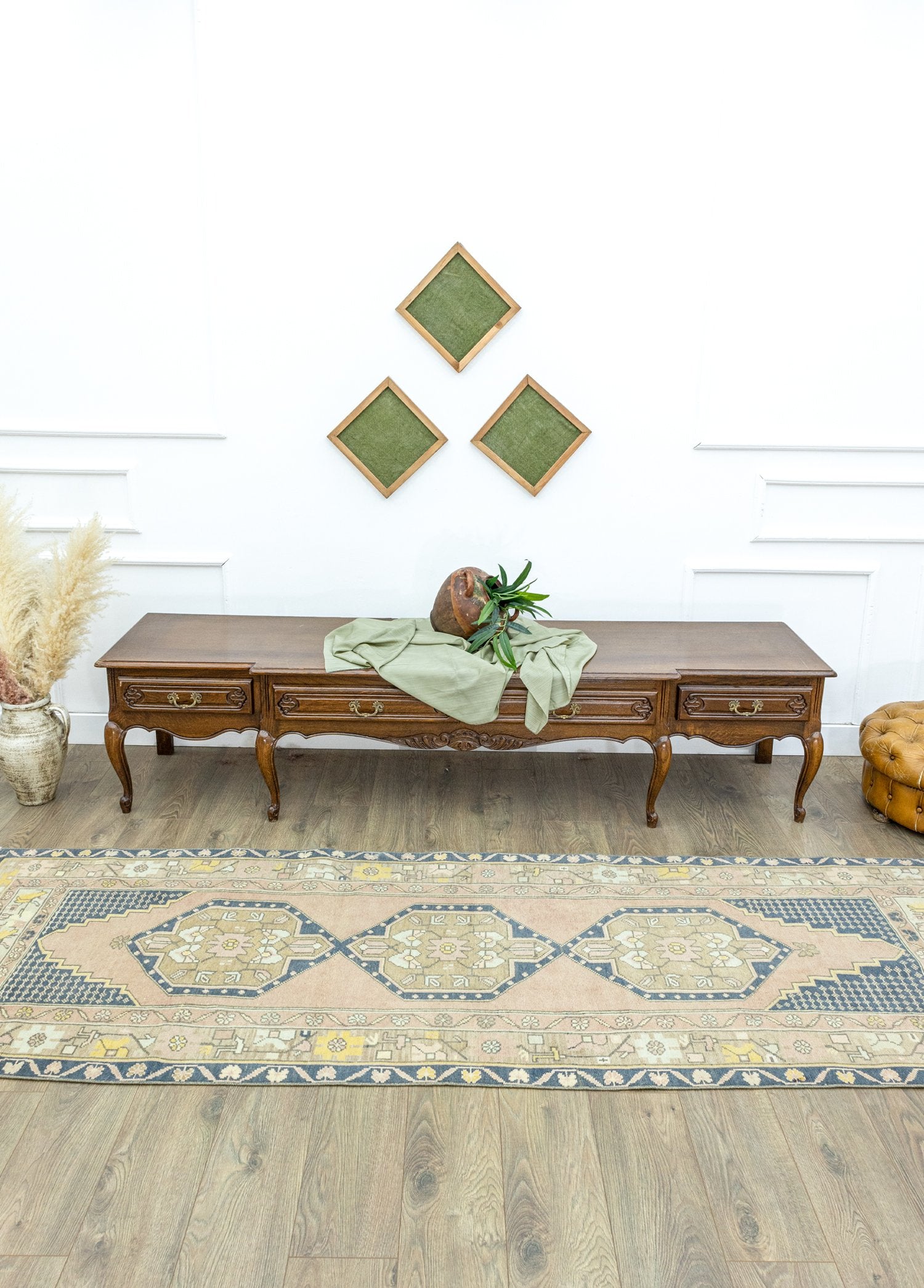 Soho Antiq-Khorsa Rustik Desenli El Dokuma Yolluk 98x296 Cm-Halı-2-Milagron.com