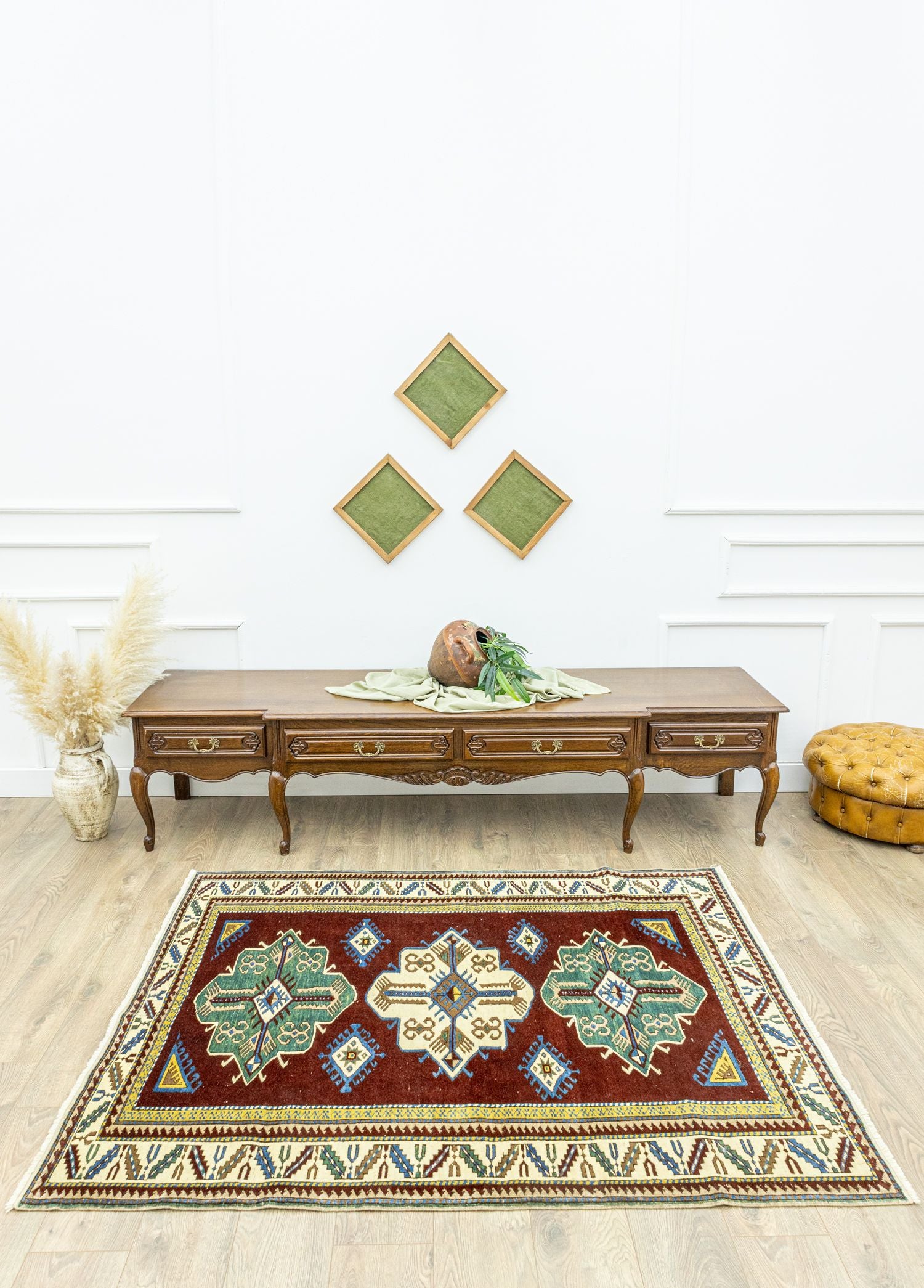 Soho Antiq-Lilyum Rustik Tasarımlı Yün Halı 140x177 Cm-Halı-2-Milagron.com