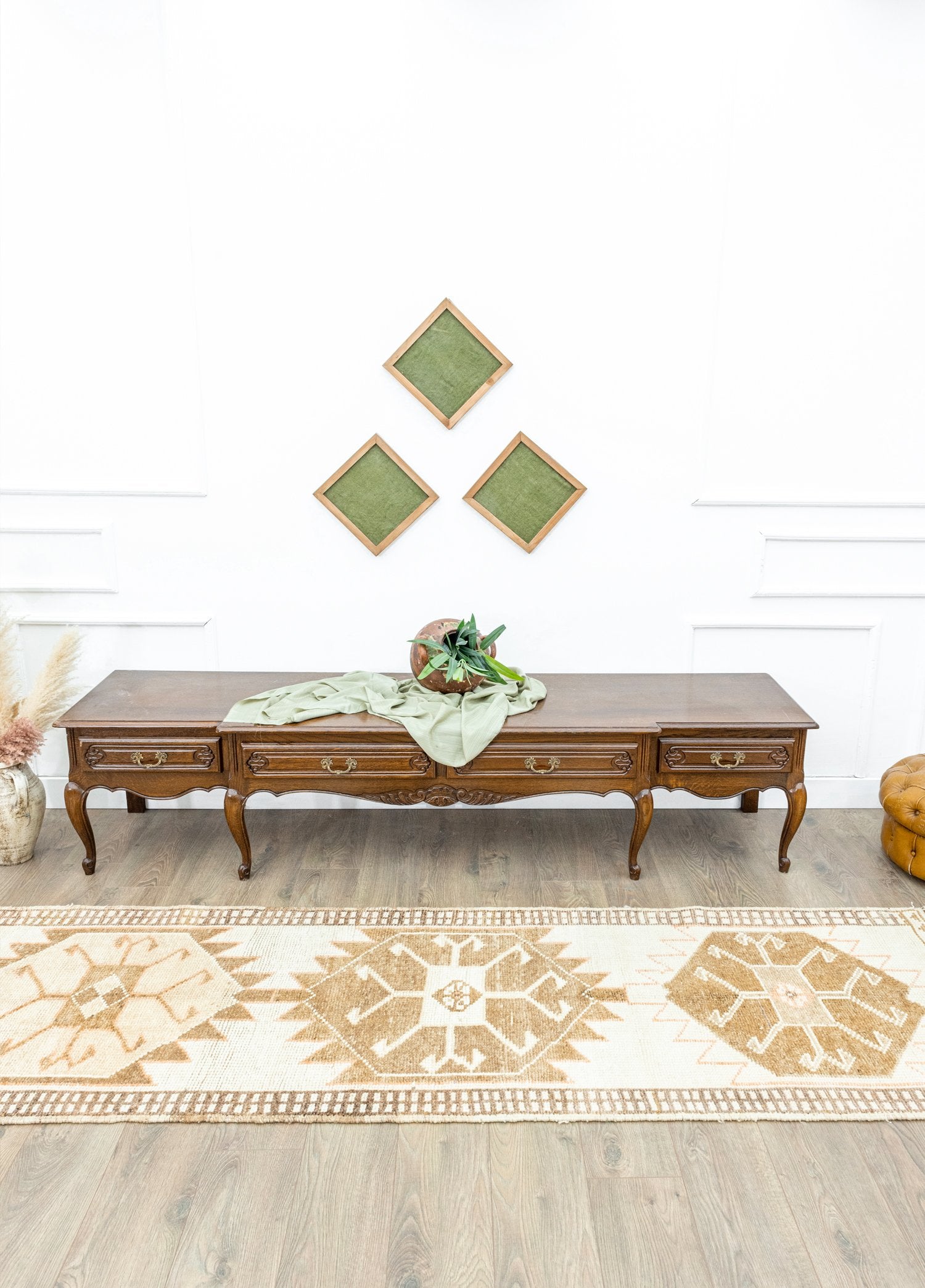 Soho Antiq-Linnae El Dokuma Herki Yün Yolluk 87x395 Cm-Halı-2-Milagron.com