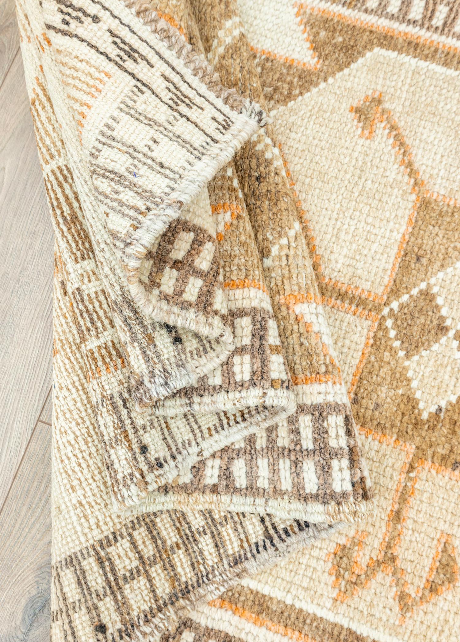 Soho Antiq-Linnae El Dokuma Herki Yün Yolluk 87x395 Cm-Halı-6-Milagron.com