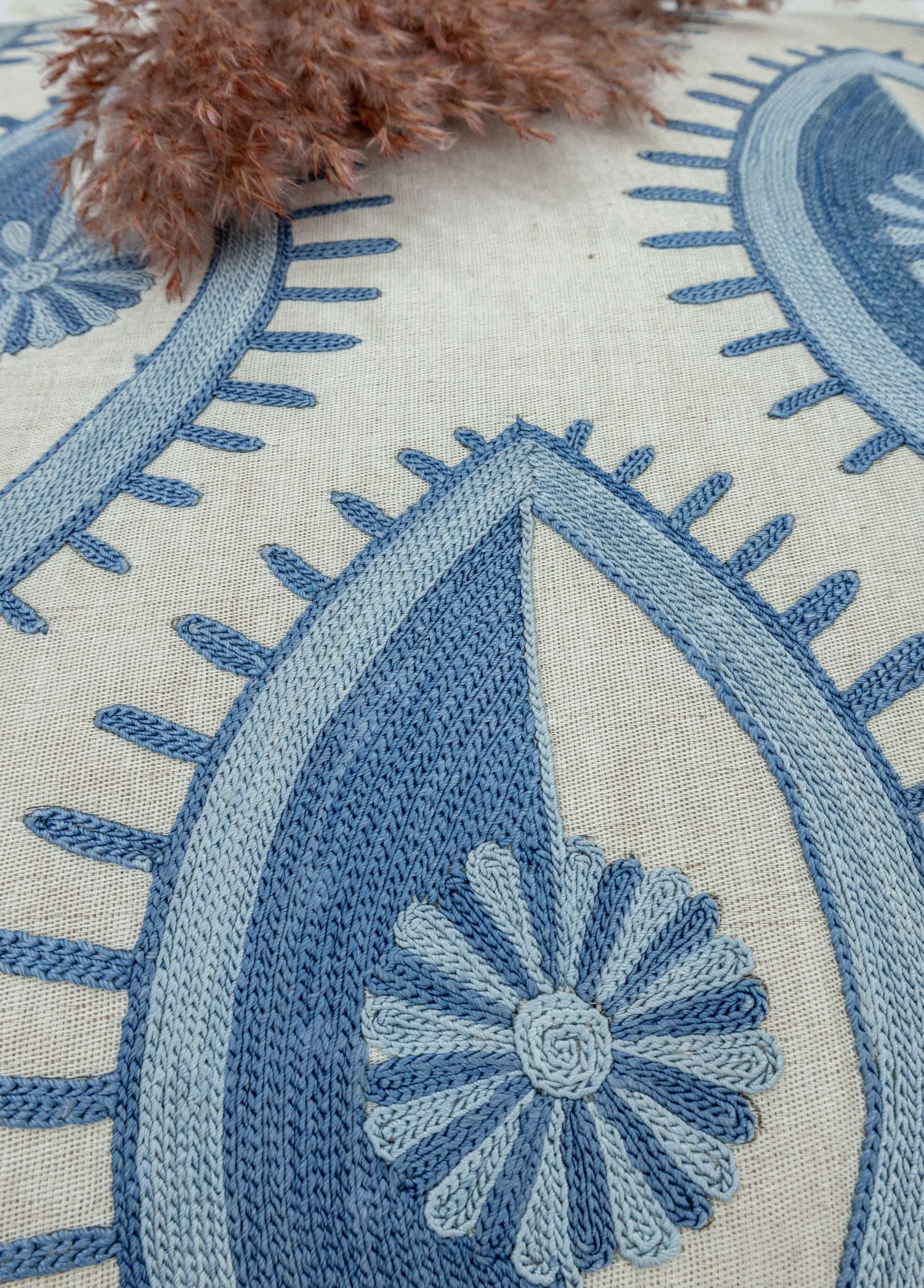 Soho Antiq-Mabel Modern Dekoratif Suzani Kırlent 50x50 Cm-Yastık-4-Milagron.com