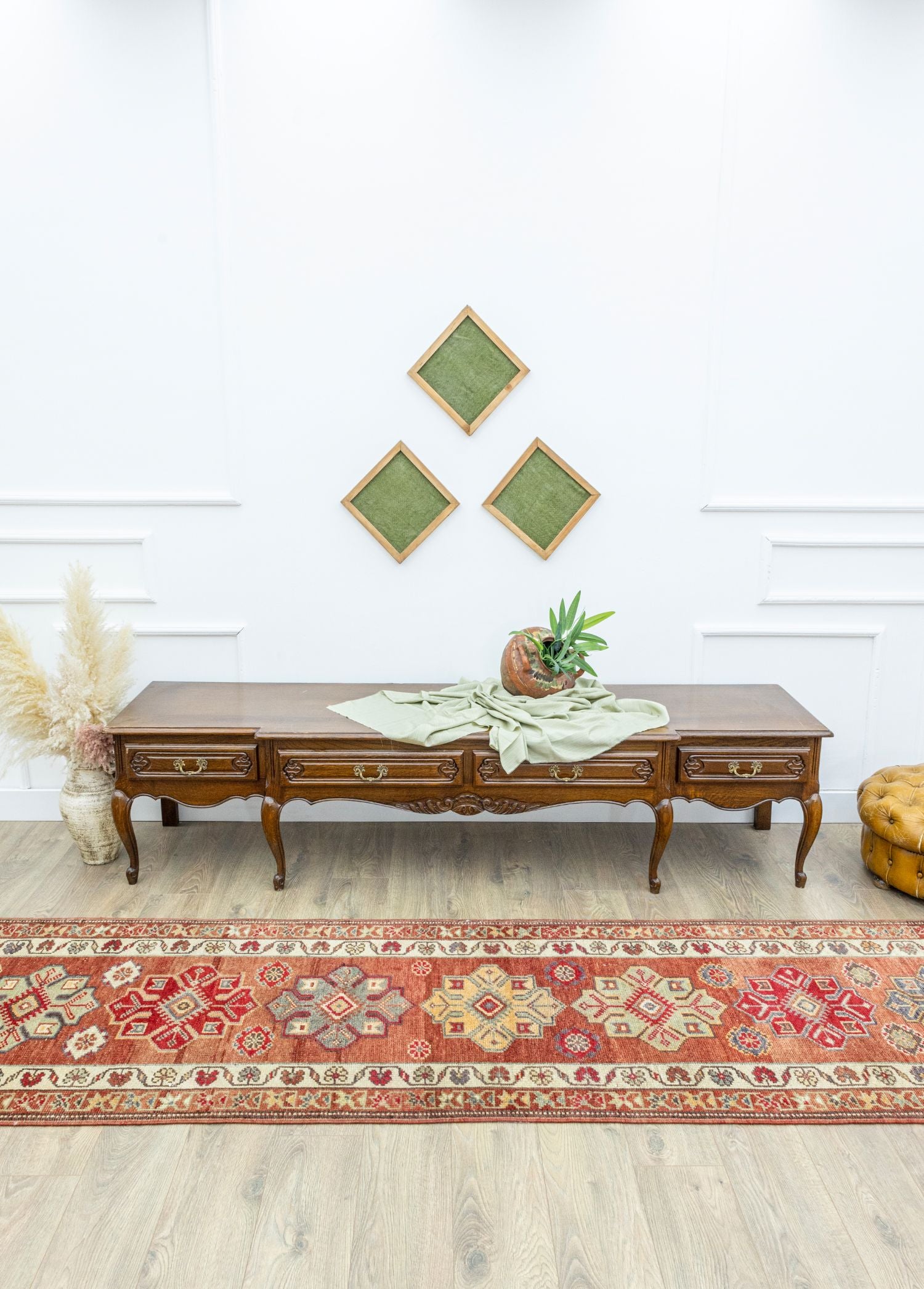 Soho Antiq-Maise Floral El Dokuma Herki Yolluk 88x417 Cm-Halı-2-Milagron.com