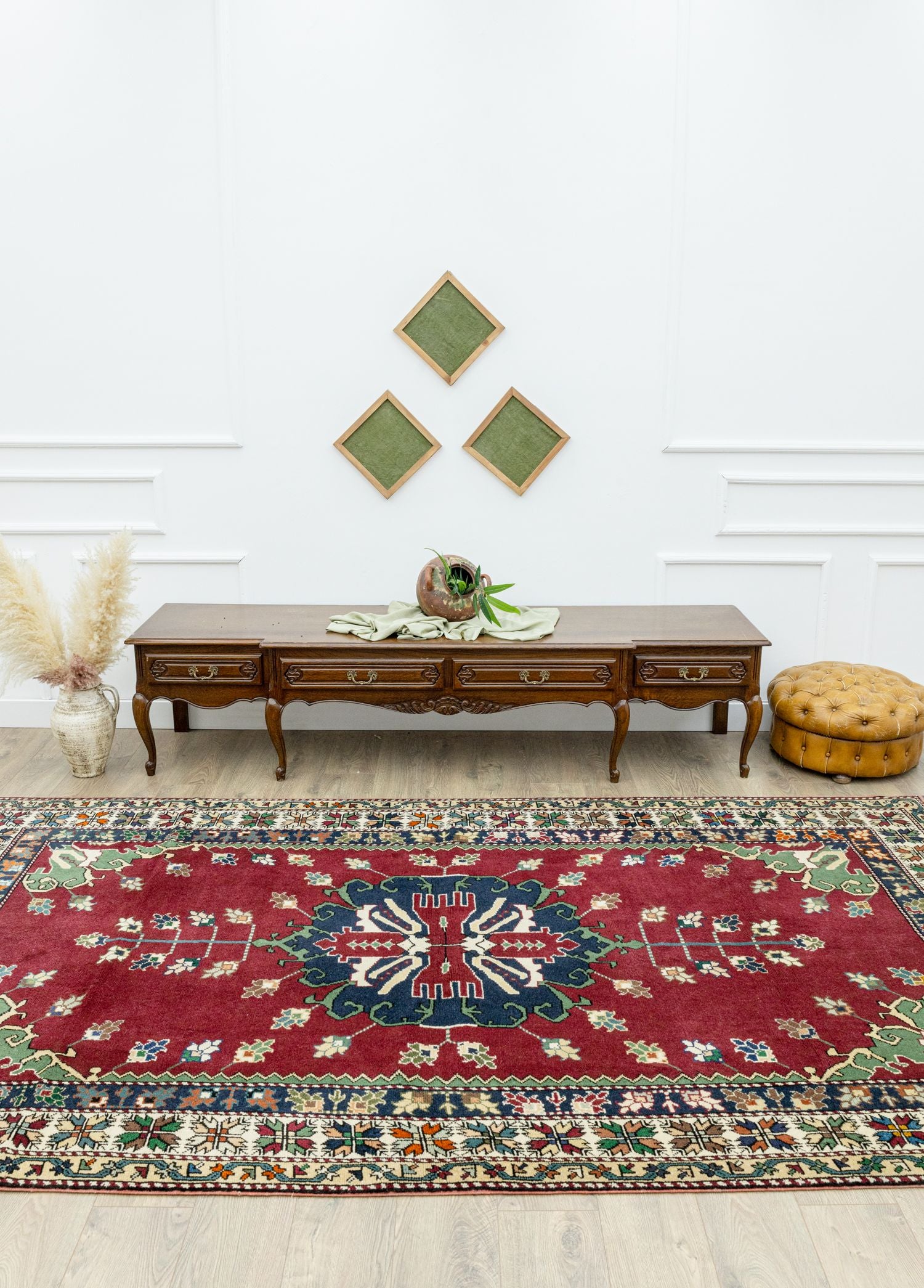 Soho Antiq-Marcin Rustik Kırmızı Yün Halı 183x330 Cm-Halı-2-Milagron.com