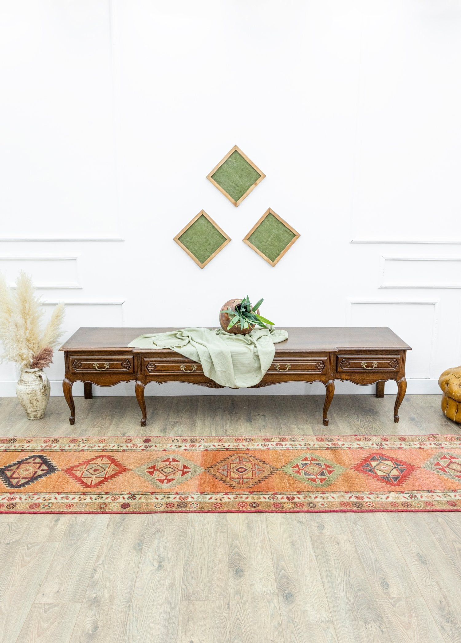 Soho Antiq-Meerim Geometrik Desenli Herki Yolluk 84x400 Cm-Halı-2-Milagron.com