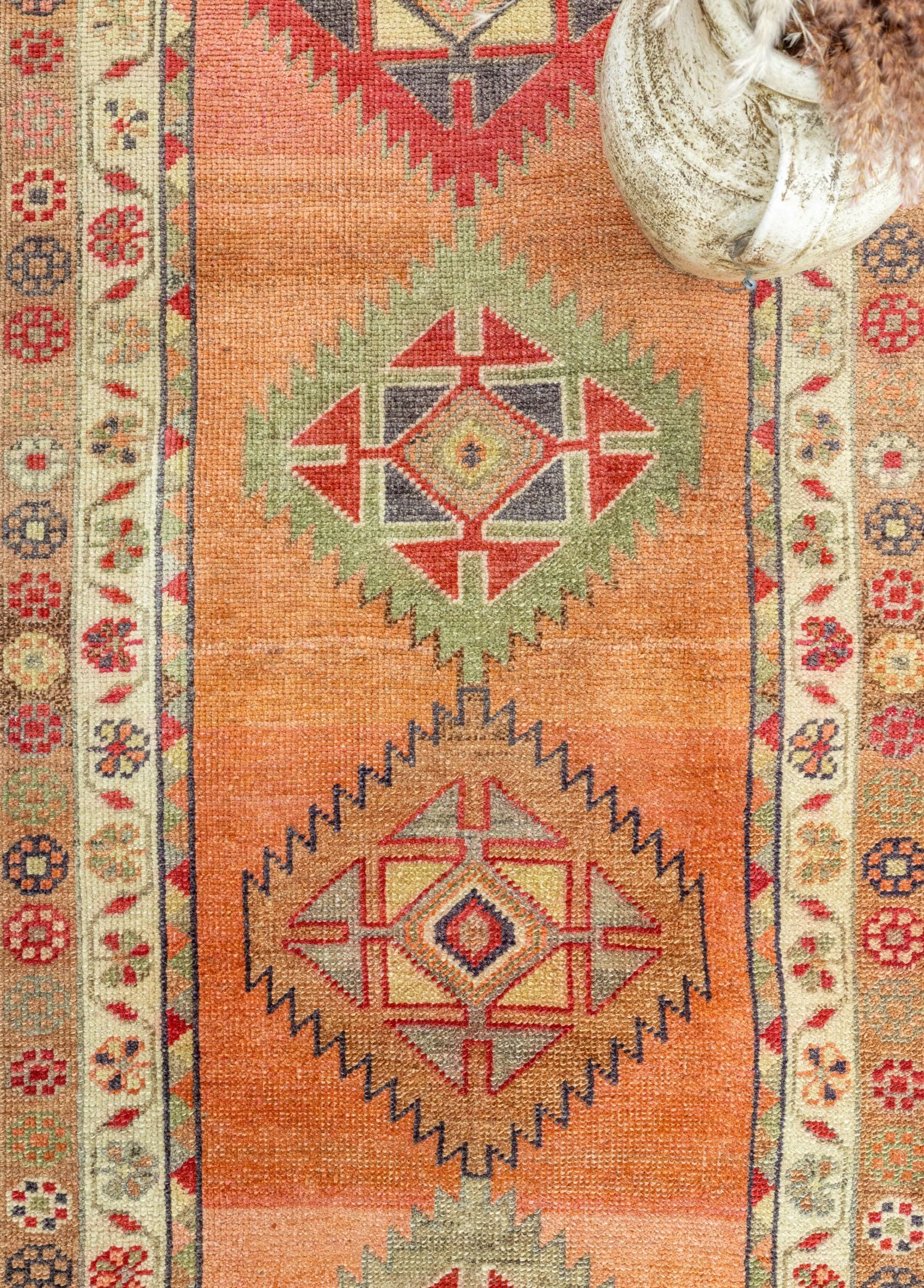 Soho Antiq-Meerim Geometrik Desenli Herki Yolluk 84x400 Cm-Halı-3-Milagron.com