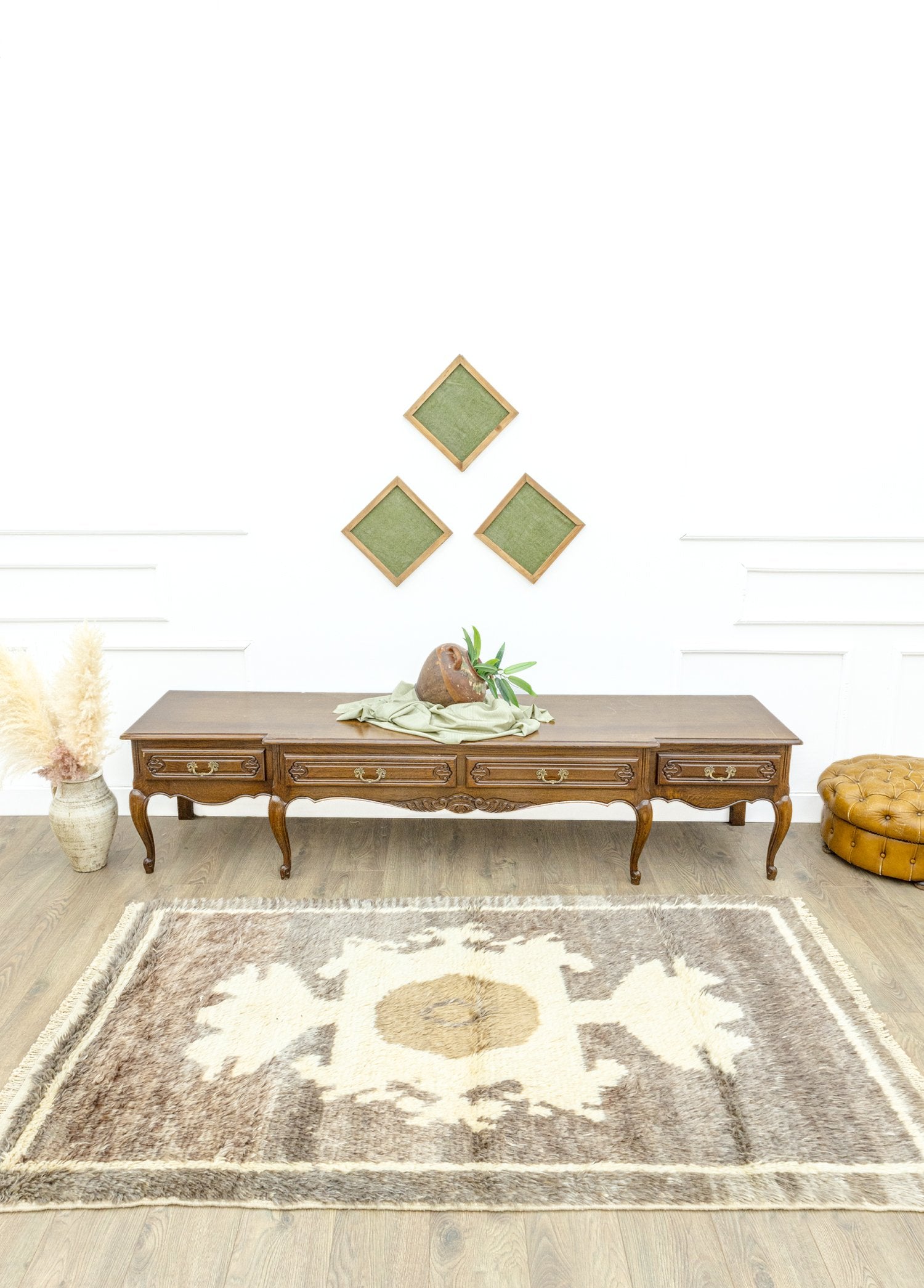 Soho Antiq-Merda İlkel Tasarımlı El Dokuma Halı 125x215 Cm-Halı-2-Milagron.com