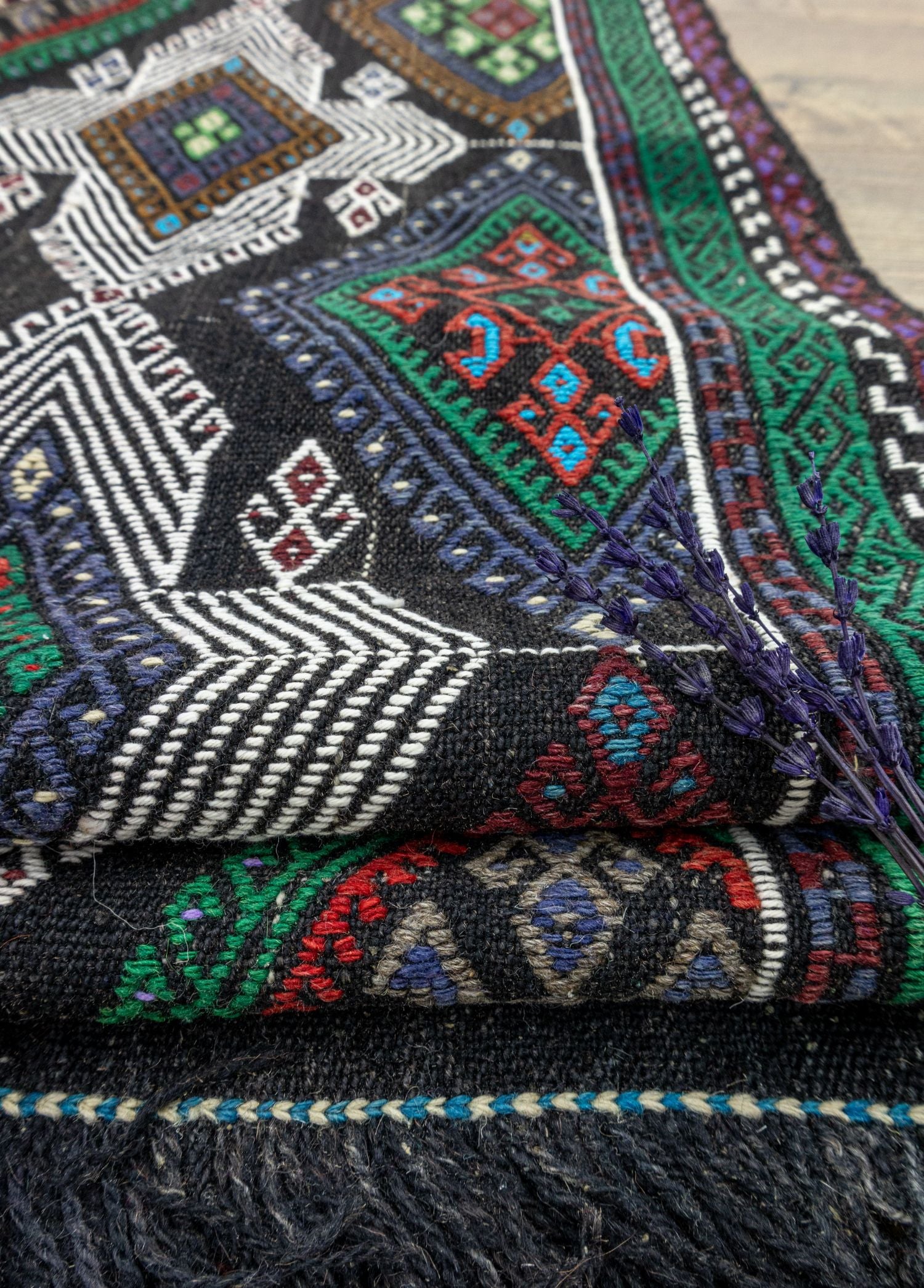 Soho Antiq-Meruert Geometrik Tasarımlı Cicim Kilim 169x323 Cm-4-Milagron.com