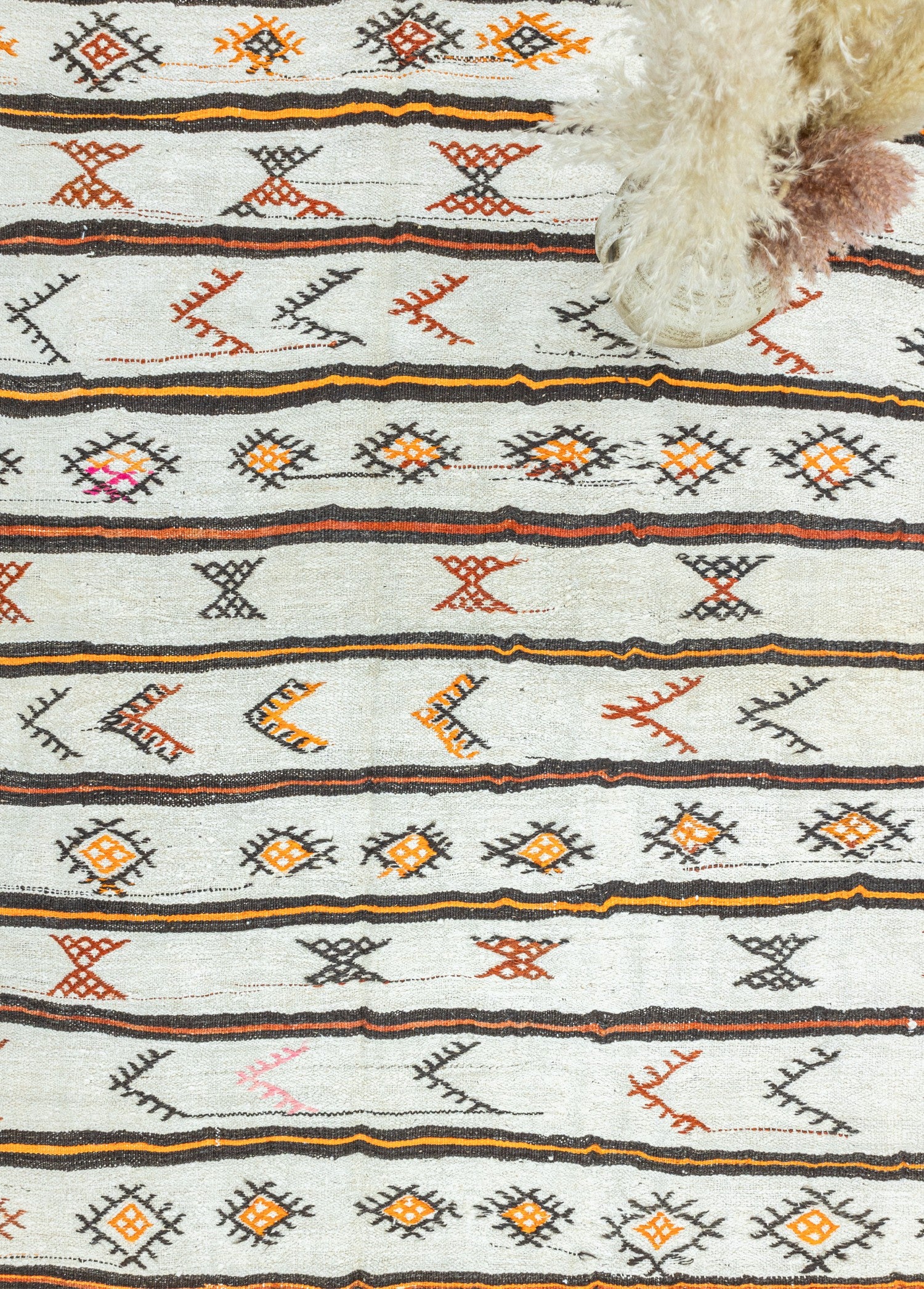 Soho Antiq-Mogan İlkel Motifli El Dokuma Kendir Kilim 201x279 Cm-Halı-3-Milagron.com