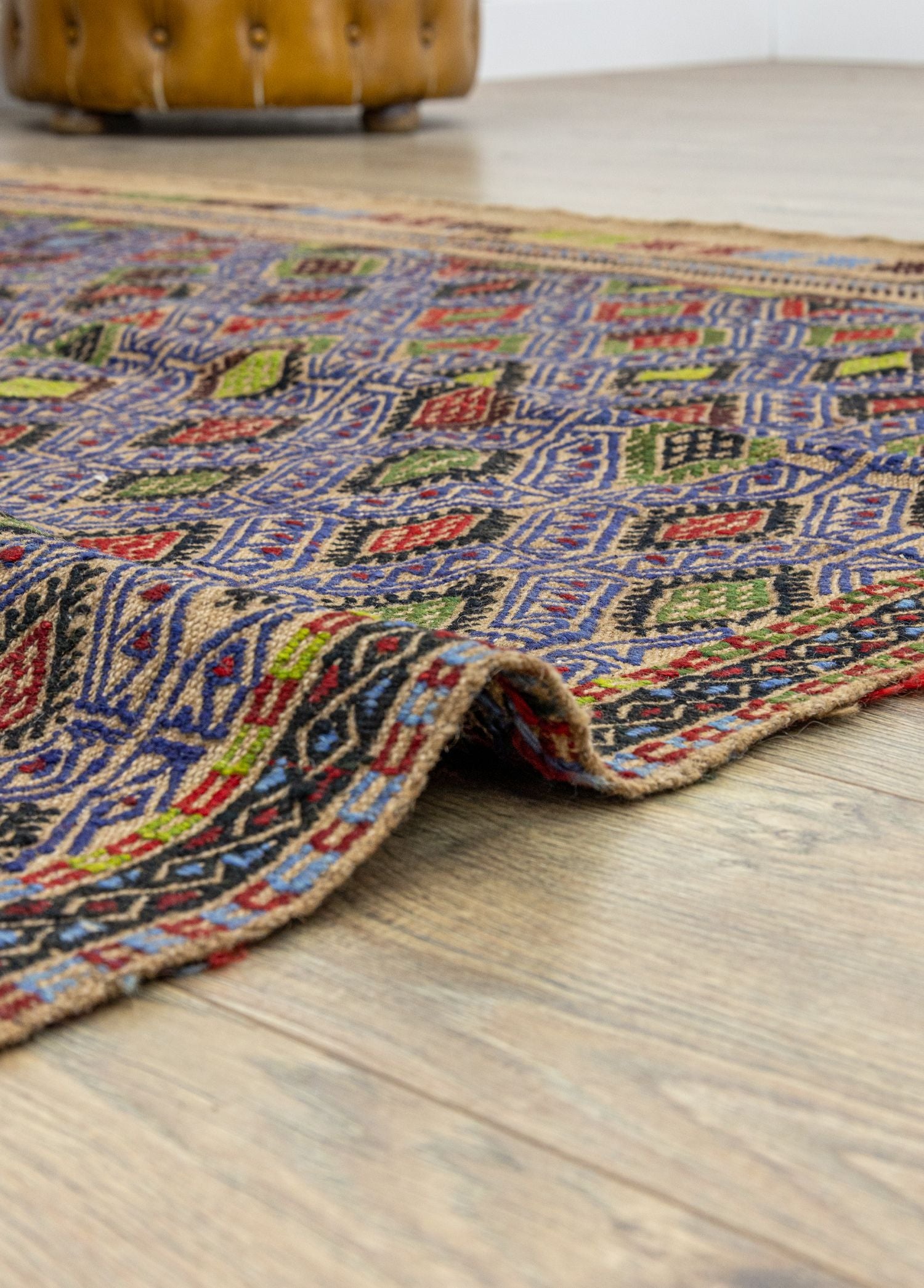 Soho Antiq-Mogan Renkli Yün Cicim Kilim 156x240 Cm-Kilim-5-Milagron.com