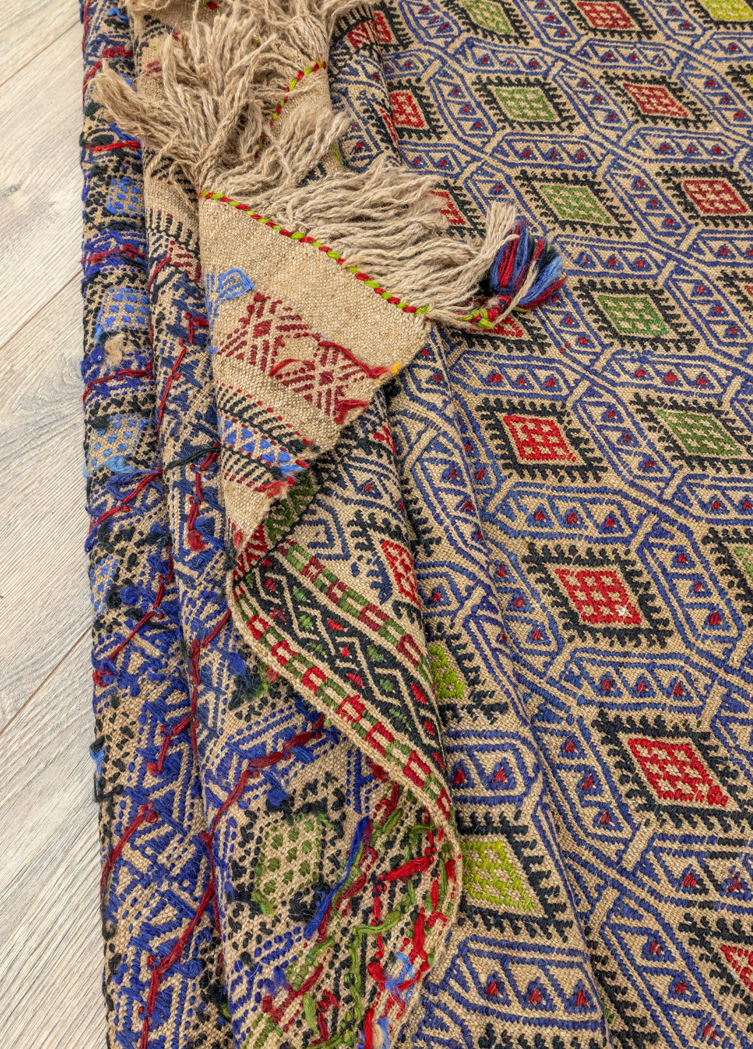 Soho Antiq-Mogan Renkli Yün Cicim Kilim 156x240 Cm-Kilim-6-Milagron.com