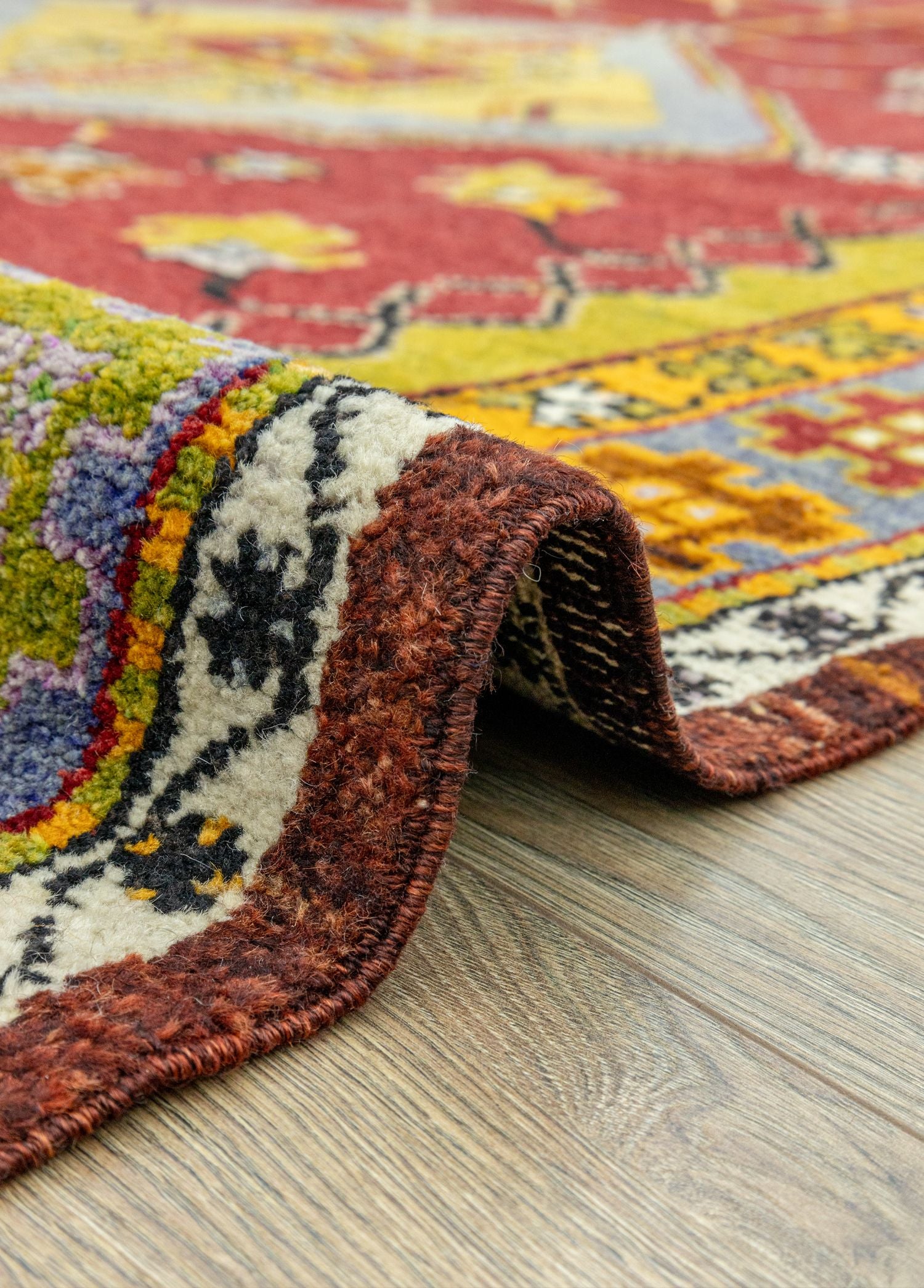 Soho Antiq-Navoi El Dokuma Renkli Dazkırı Halısı 177x274 Cm-Halı-5-Milagron.com