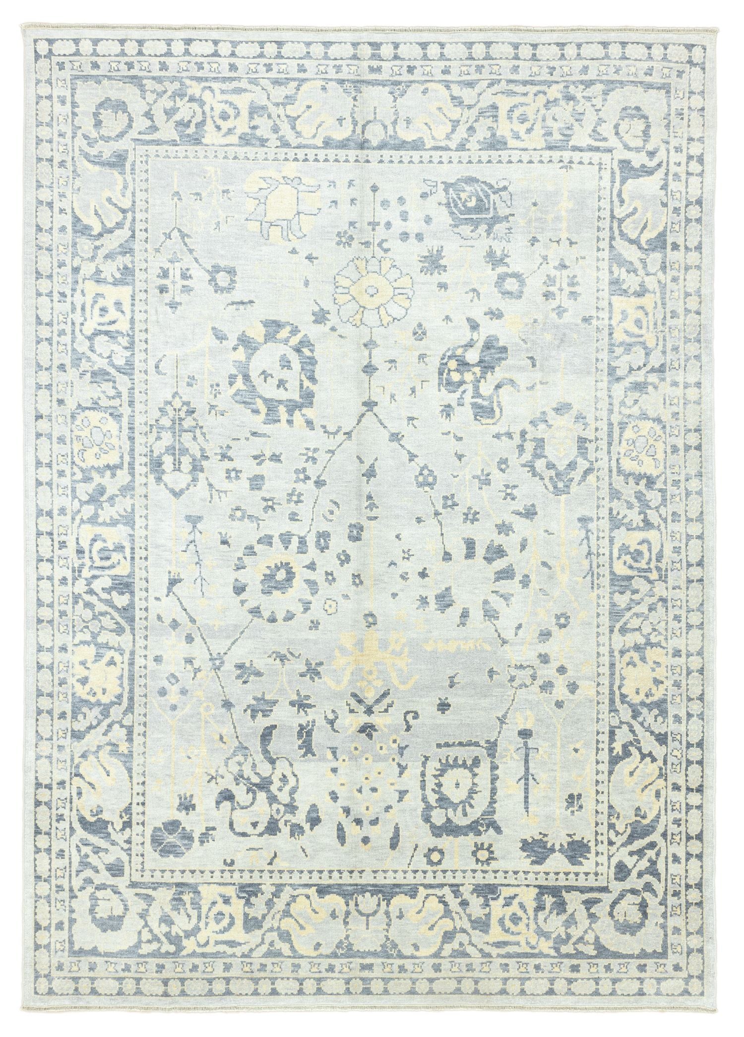 Soho Antiq-Nora Pastel Renkli El Dokuma Uşak Halı 270x370 Cm-Halı-1-Milagron.com