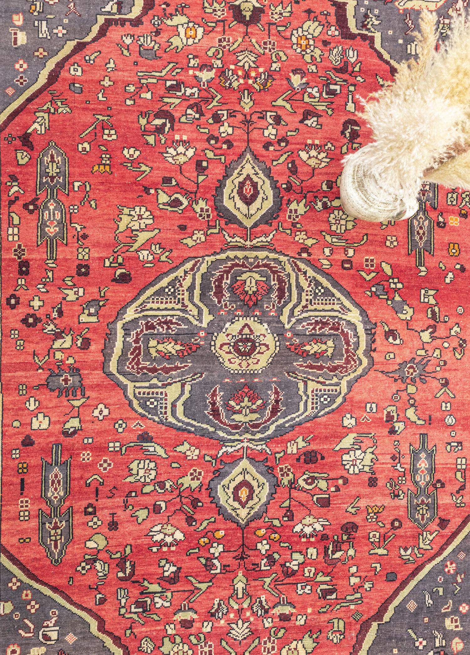 Soho Antiq-Piravi çiçek Desenli El Dokuma Halı 217x334 Cm-3-Milagron.com