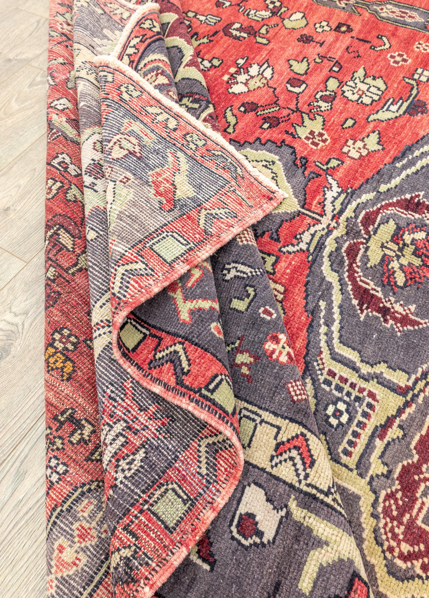 Soho Antiq-Piravi çiçek Desenli El Dokuma Halı 217x334 Cm-6-Milagron.com