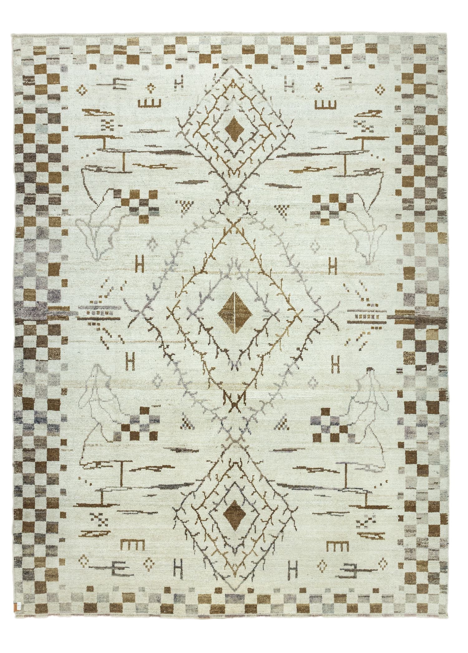 Soho Antiq-Pomelon İlkel Tasarımlı Yün Halı 229x294 Cm-Halı-1-Milagron.com