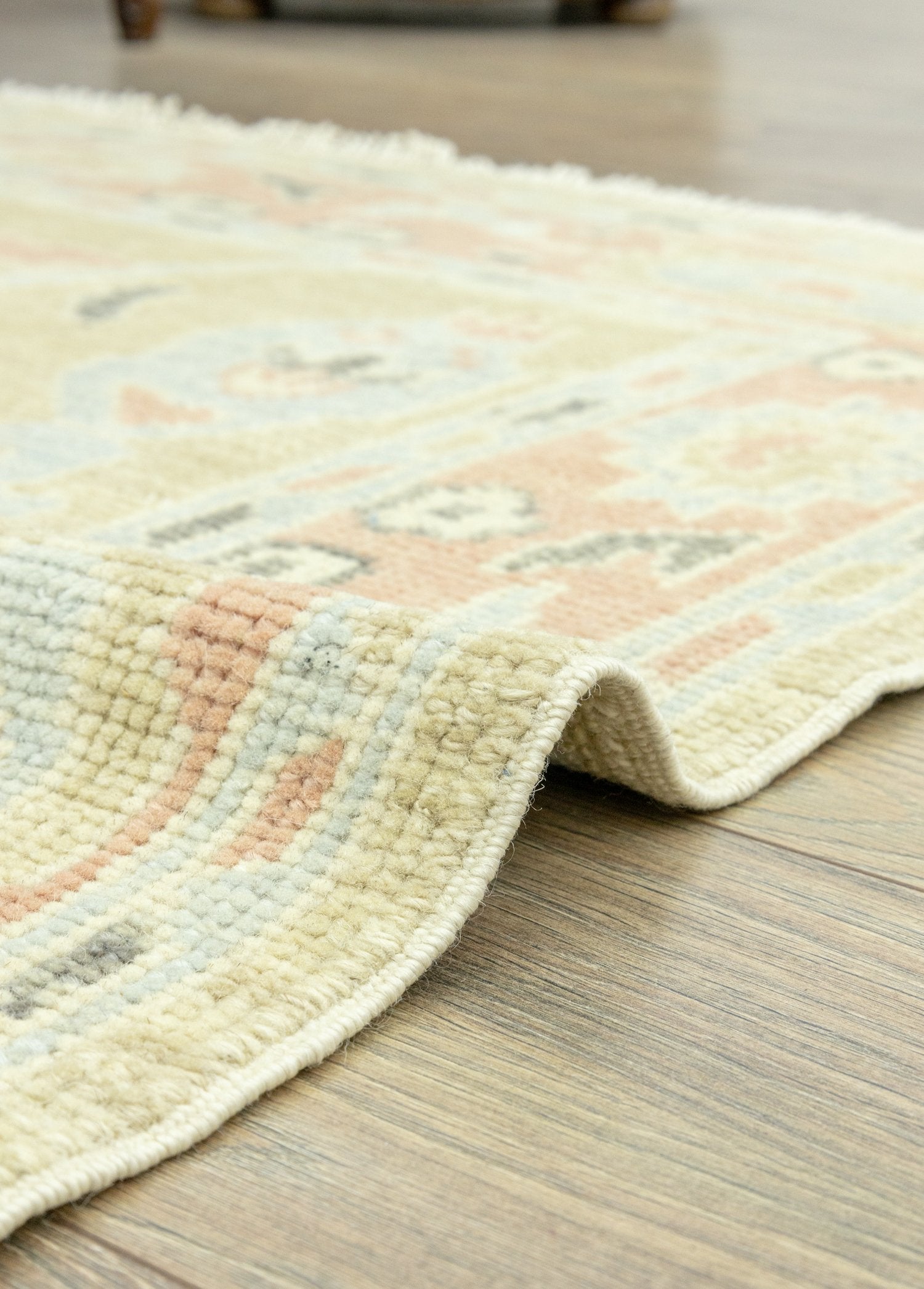 Soho Antiq-Pravin Pastel El Dokuma Yün Halı 94x150 Cm-Halı-5-Milagron.com