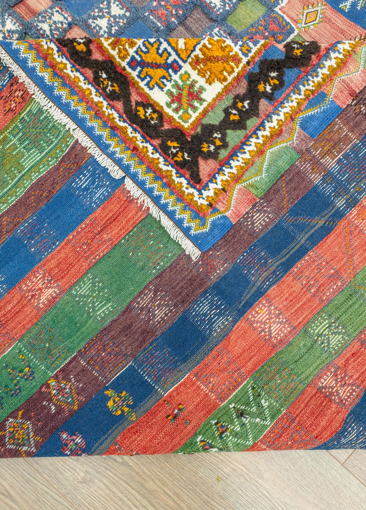 Soho Antiq-Rabat Geometrik Desenli Fas Halı Kilim 205x344 Cm-Kilim-5-Milagron.com