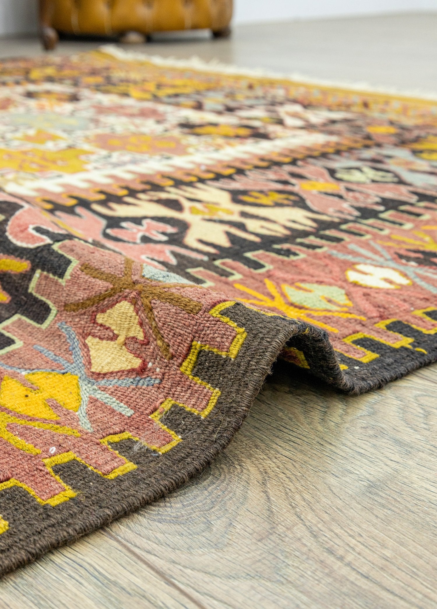 Soho Antiq-Rissa Geometrik Tasarımlı El Dokuma Kilim 152x220 Cm-Kilim-6-Milagron.com