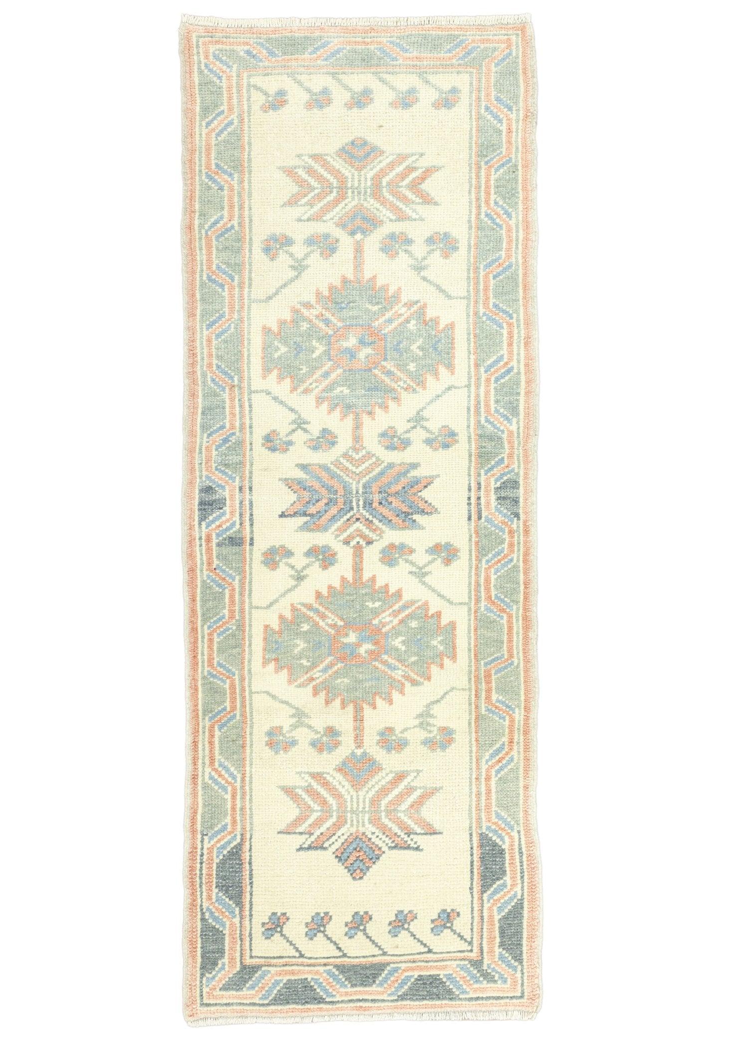 Soho Antiq-Rose Floral Motifli Yün Yolluk 73x201 Cm-Halı-1-Milagron.com