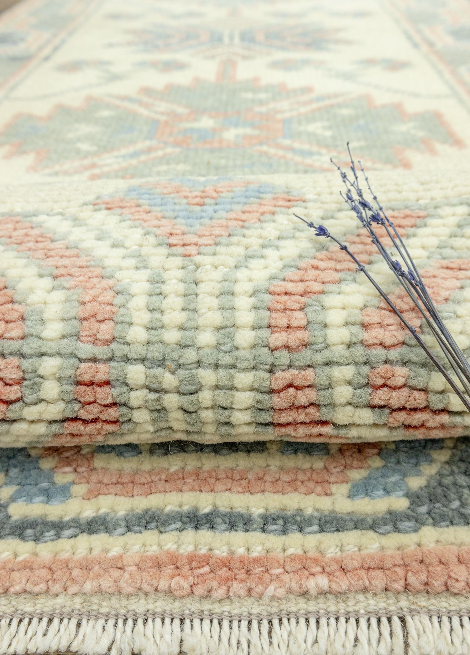 Soho Antiq-Rose Floral Motifli Yün Yolluk 73x201 Cm-Halı-4-Milagron.com