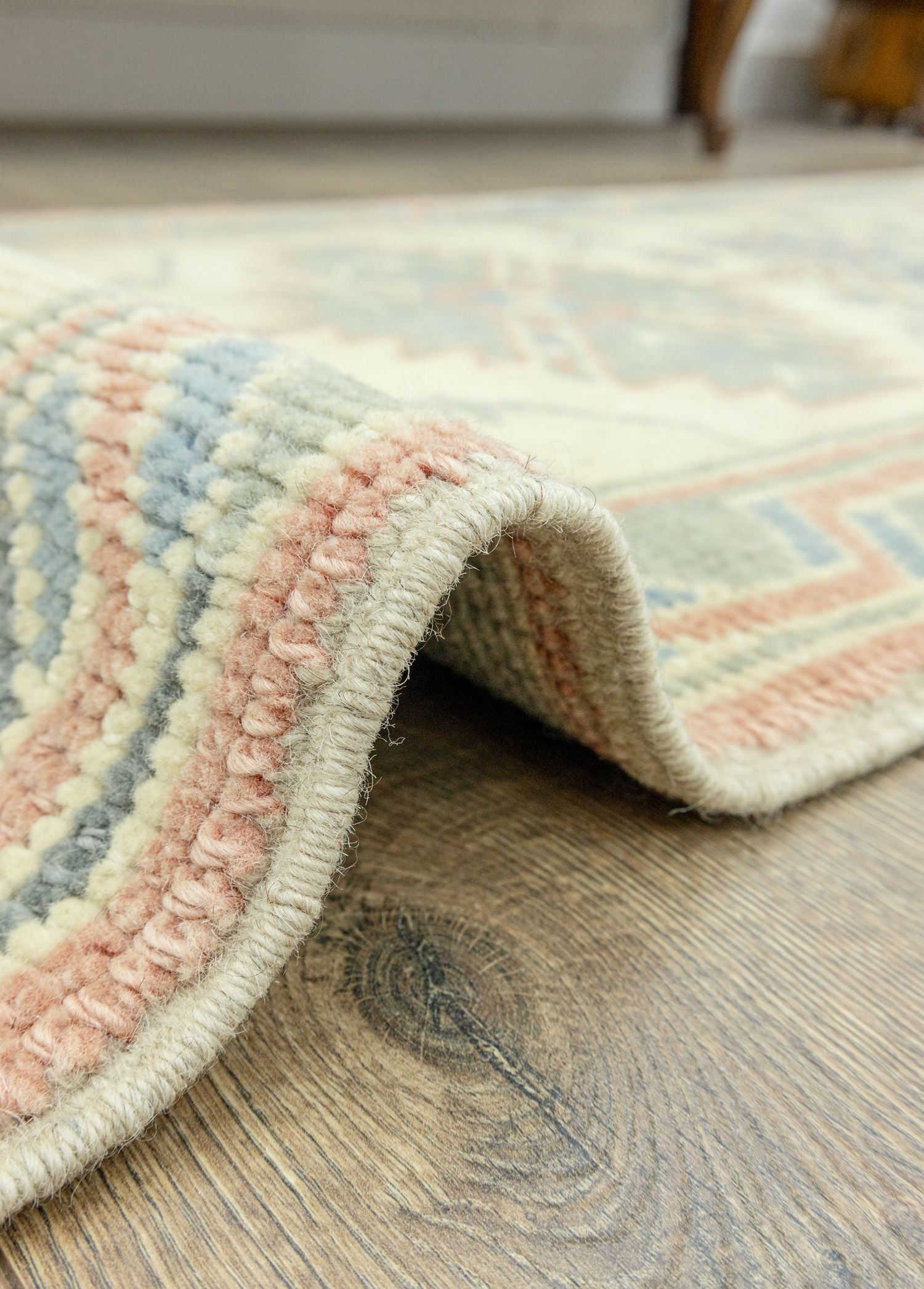 Soho Antiq-Rose Floral Motifli Yün Yolluk 73x201 Cm-Halı-5-Milagron.com