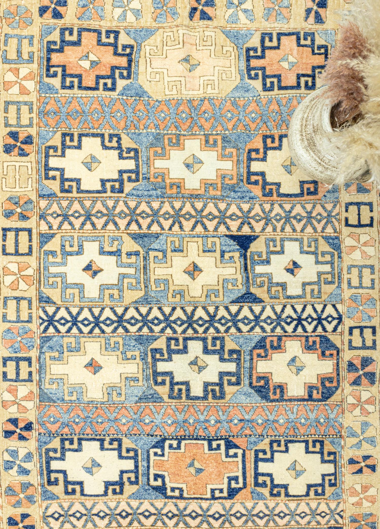 Soho Antiq-Roza İlkel Tasarımlı El Dokuma Halı 163x255 Cm-Halı-3-Milagron.com