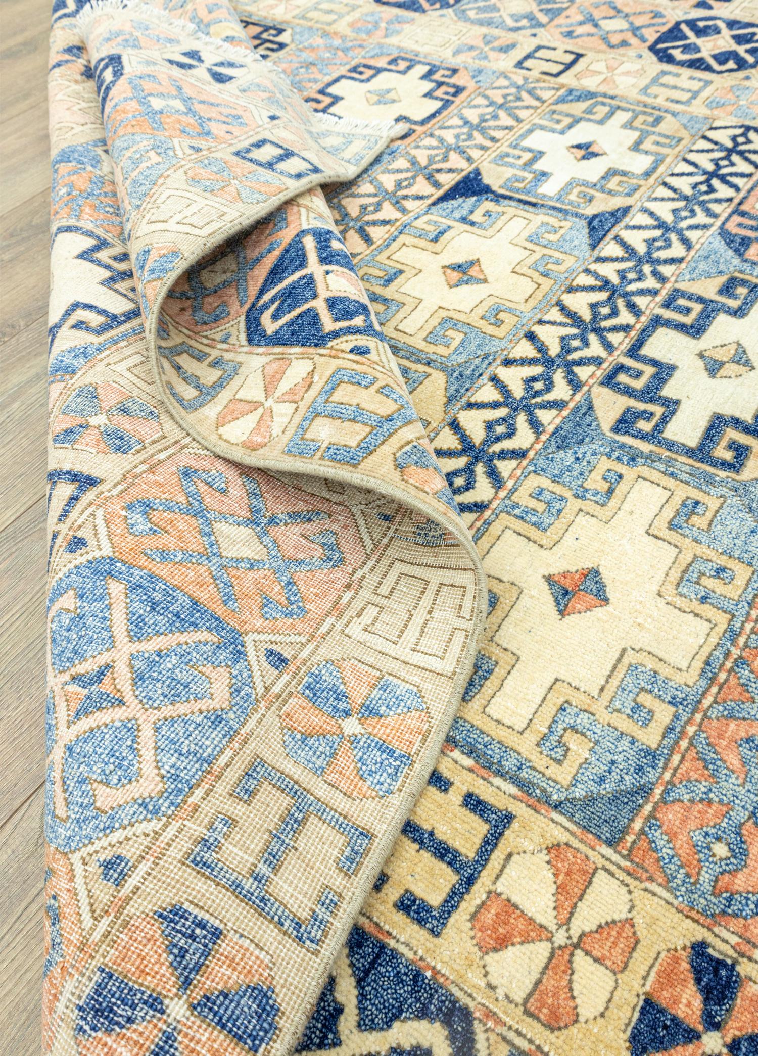 Soho Antiq-Roza İlkel Tasarımlı El Dokuma Halı 163x255 Cm-Halı-6-Milagron.com